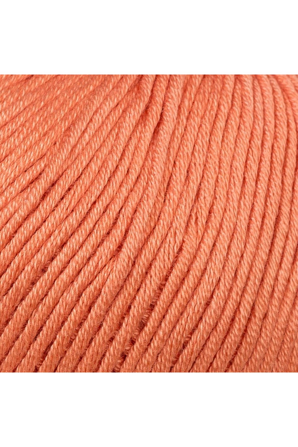 La Mia Mercerized Cotton Turuncu El Örgü İpi - 201 - 33581