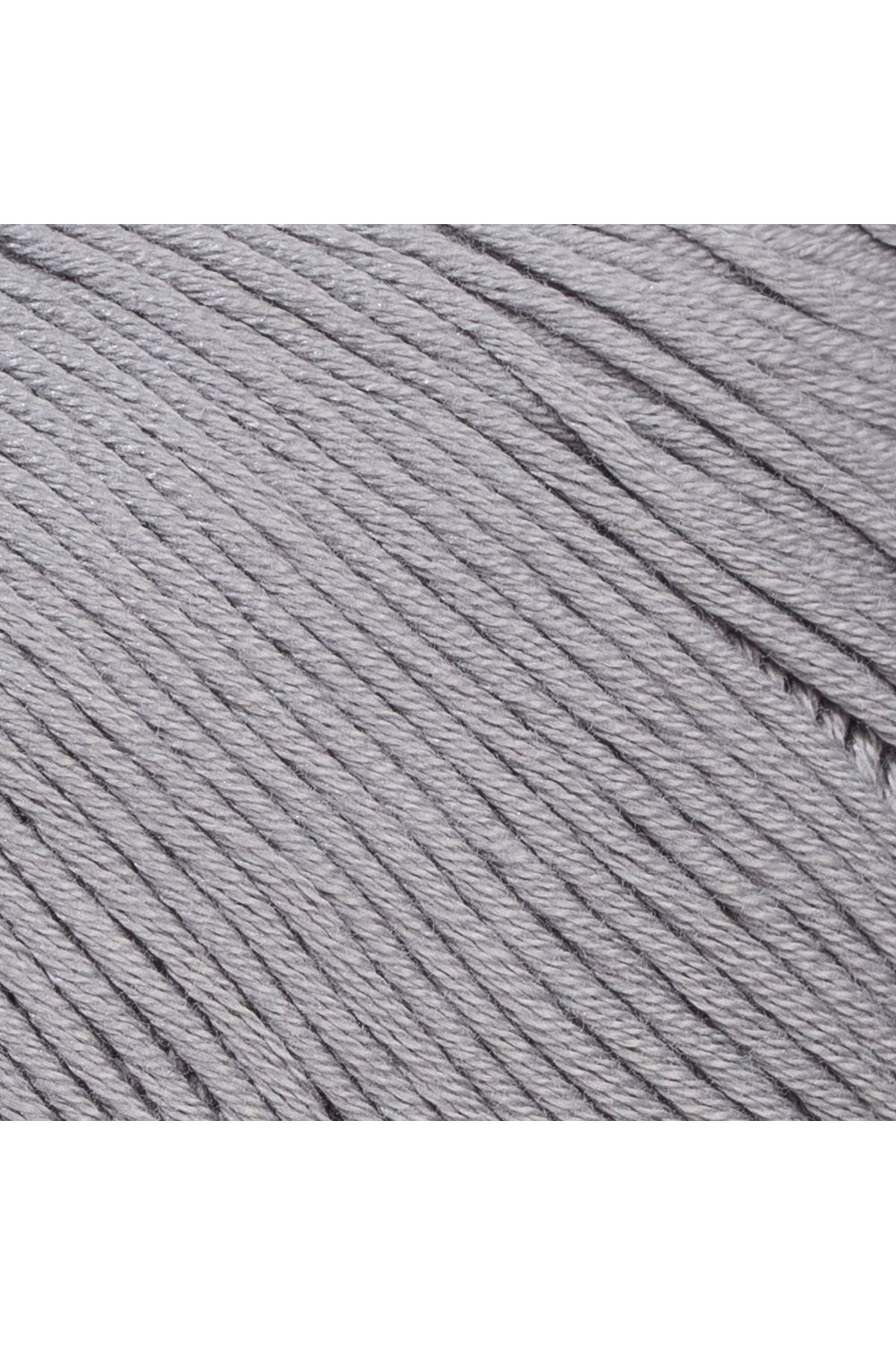 La Mia Mercerized Cotton Gri El Örgü İpi - 232 - 33578