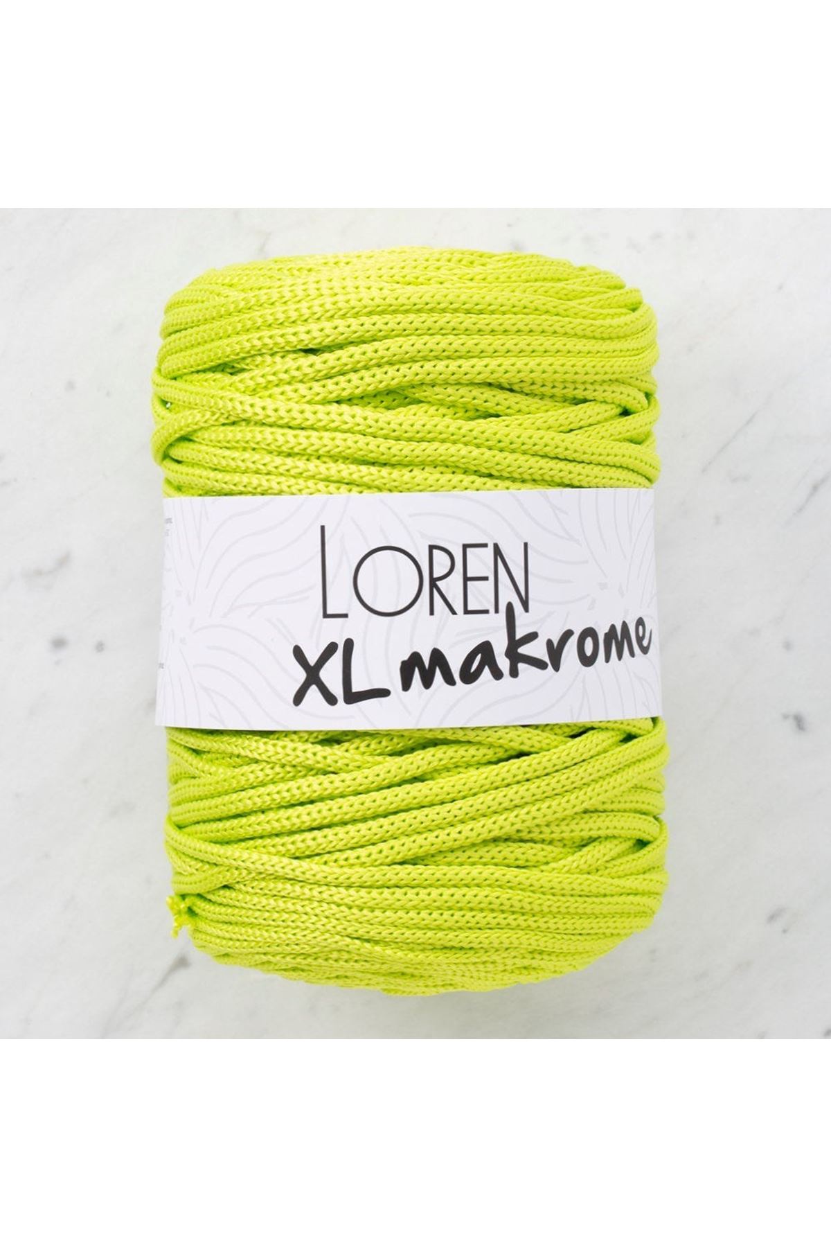 Loren XL Makrome Fıstık Yeşil El Örgü İpi - R042 - 33707