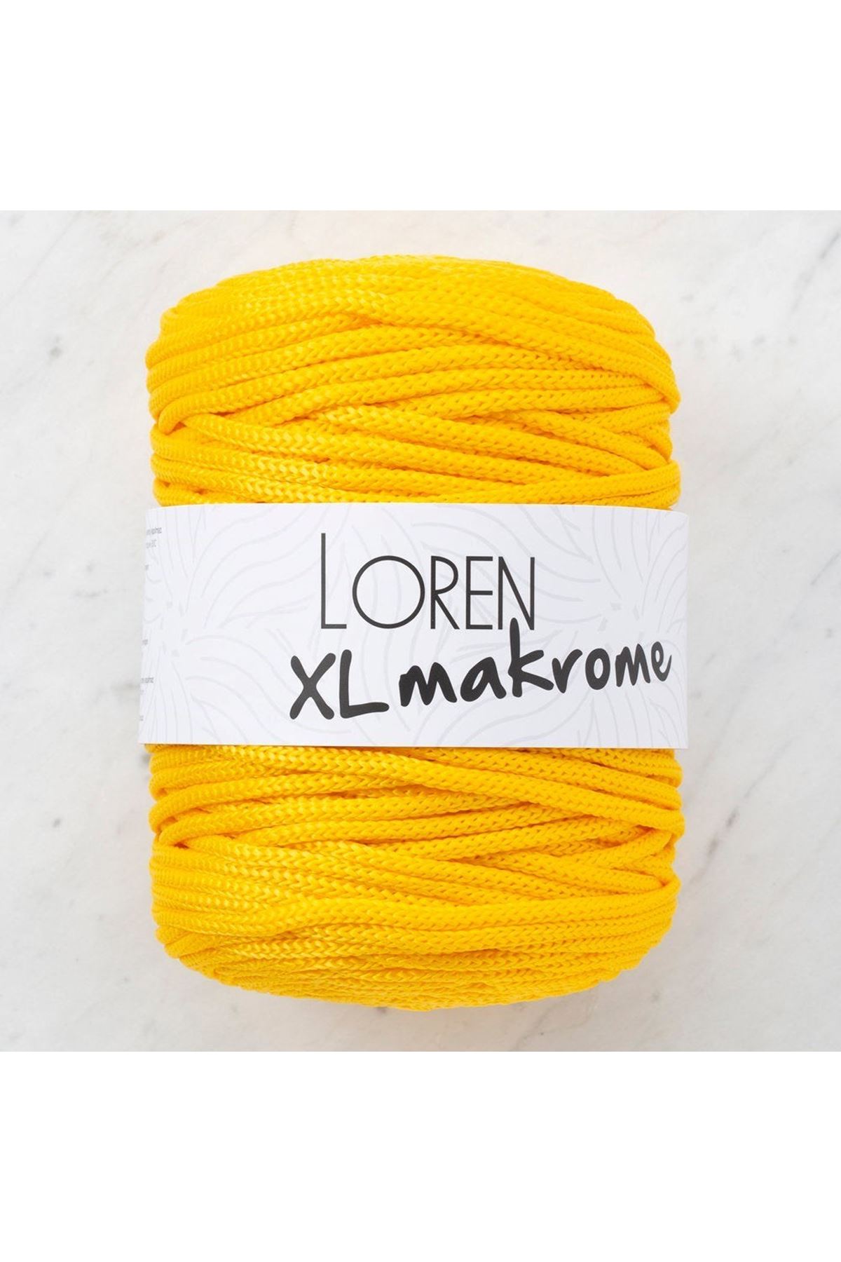 Loren XL Makrome Sarı El Örgü İpi - R002 - 33703