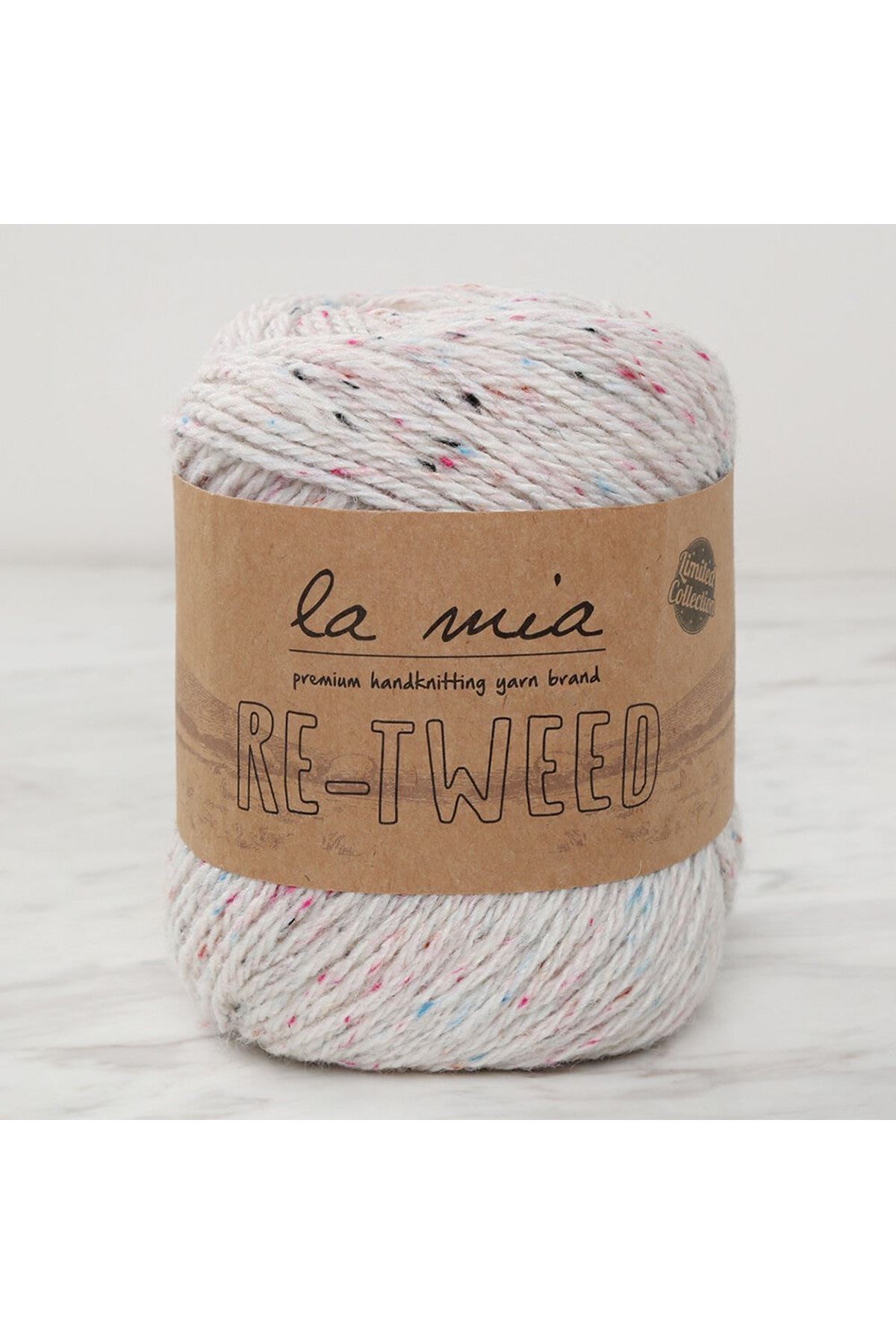 La Mia Re-Tweed Krem Melanj El Örgü İpi - L155