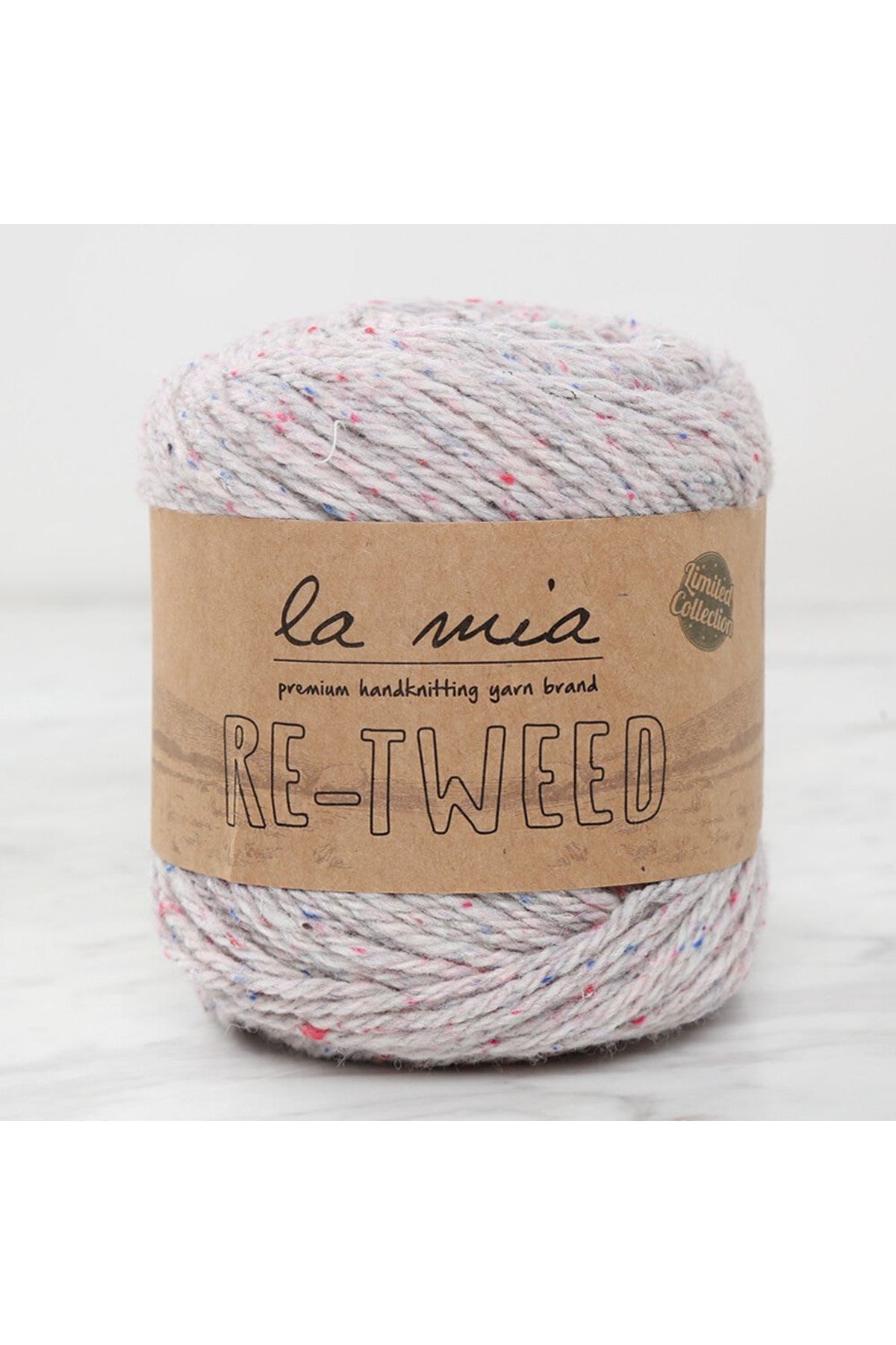 La Mia Re-Tweed Açık Gri Melanj El Örgü İpi - L156