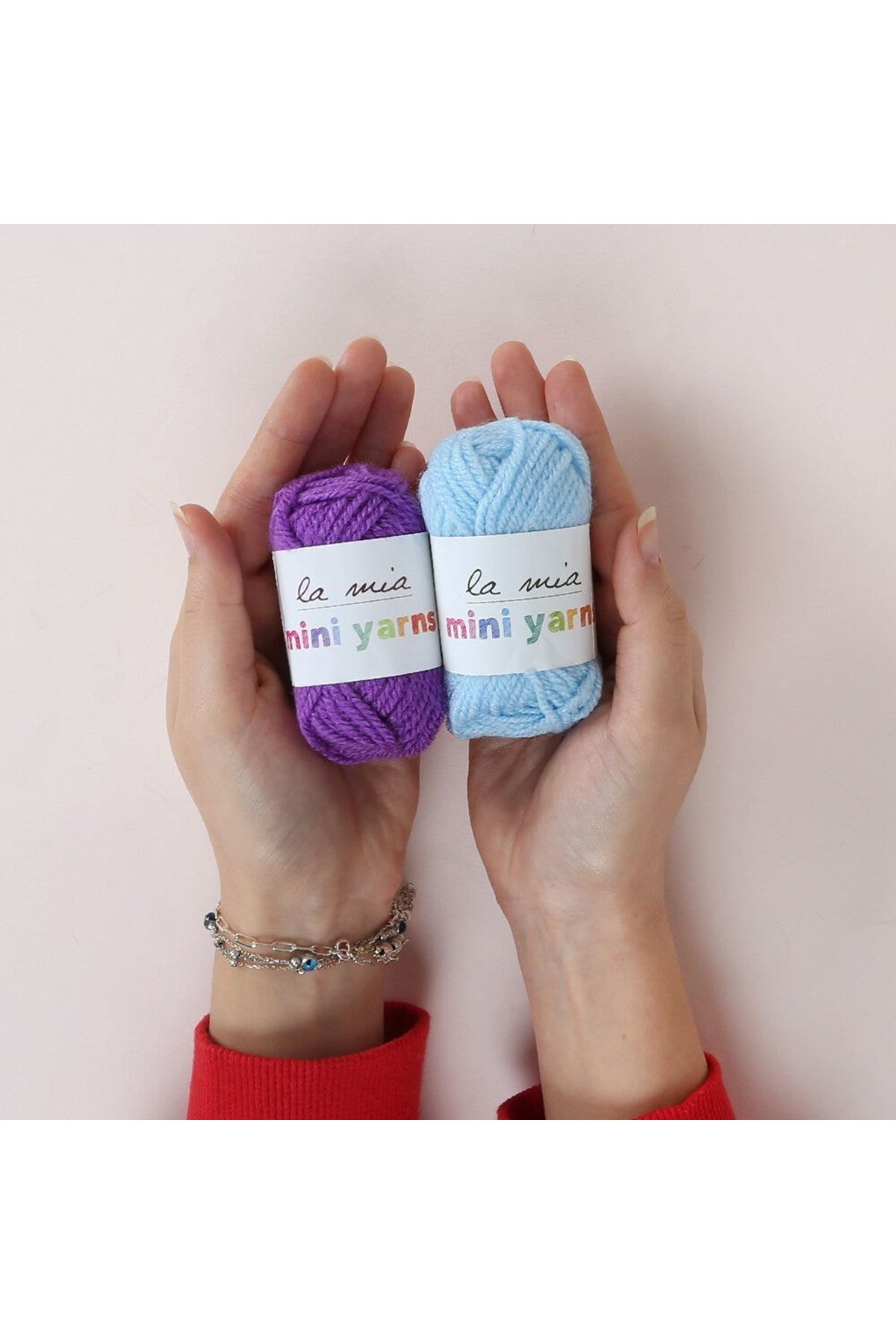 La Mia Mini Yarns 10 lu Paket 10gr Renkli El Örgü