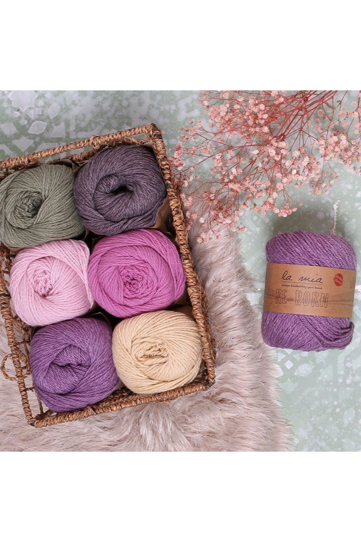 La Mia Re-Born Gül Kurusu Melanj El Örgü İpi - L1
