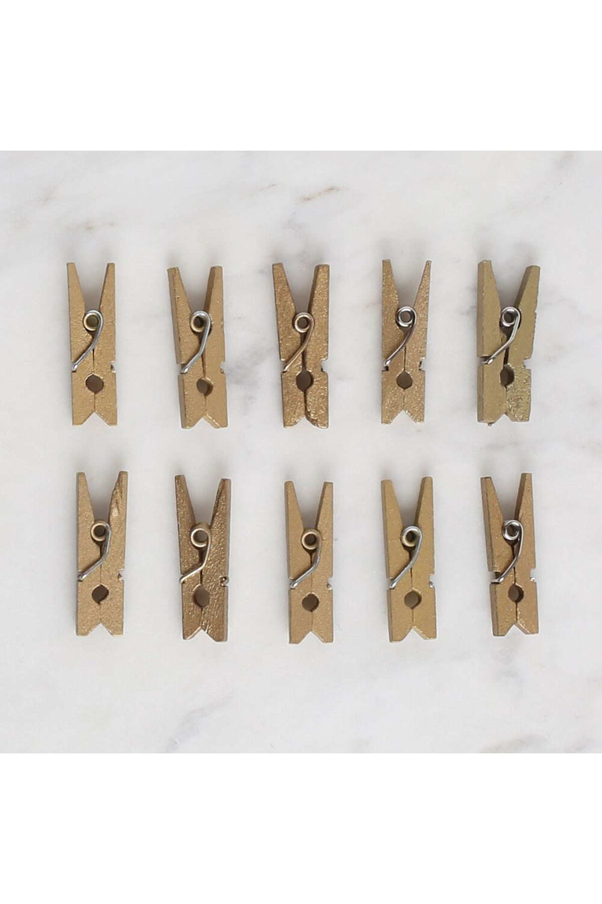 LOREN CRAFTS 10 LU ALTIN RENK MİNİ MANDAL