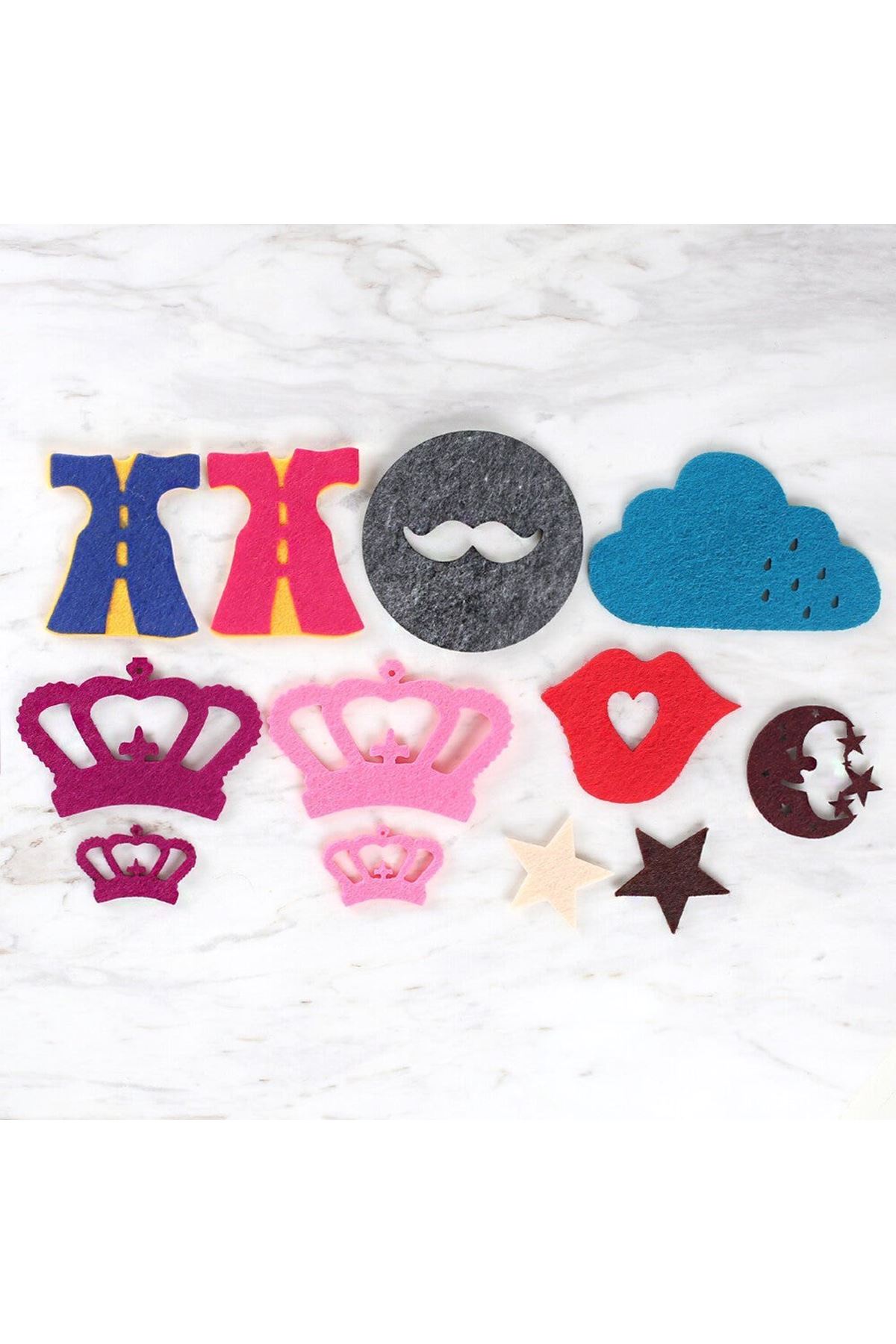 Loren 10 Paket Parti Konseptli Keçe Set-3