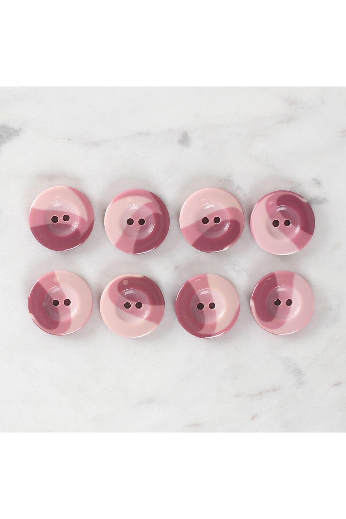 Loren Crafts 8'li Düğme Gül Kurusu - 1140