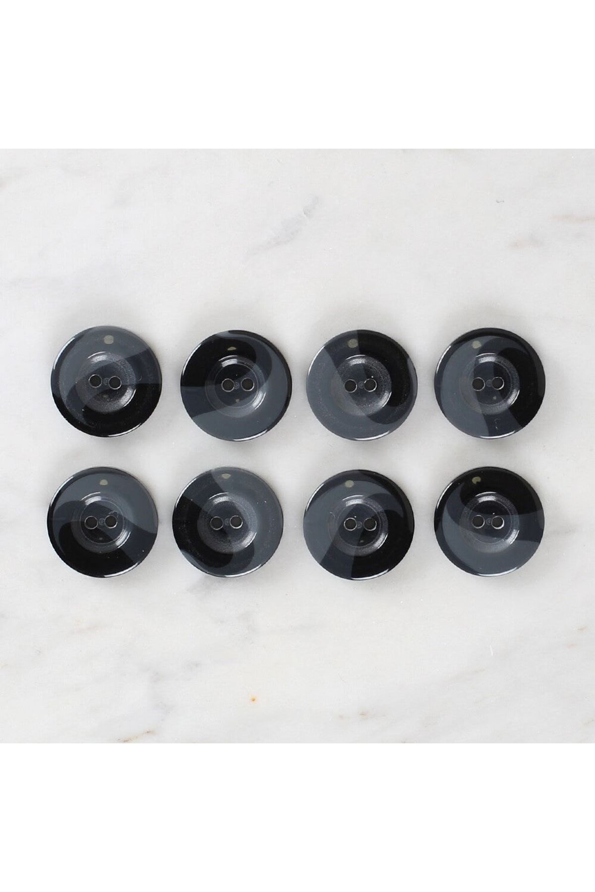 Loren Crafts 8'li Düğme Koyu Gri - 1122