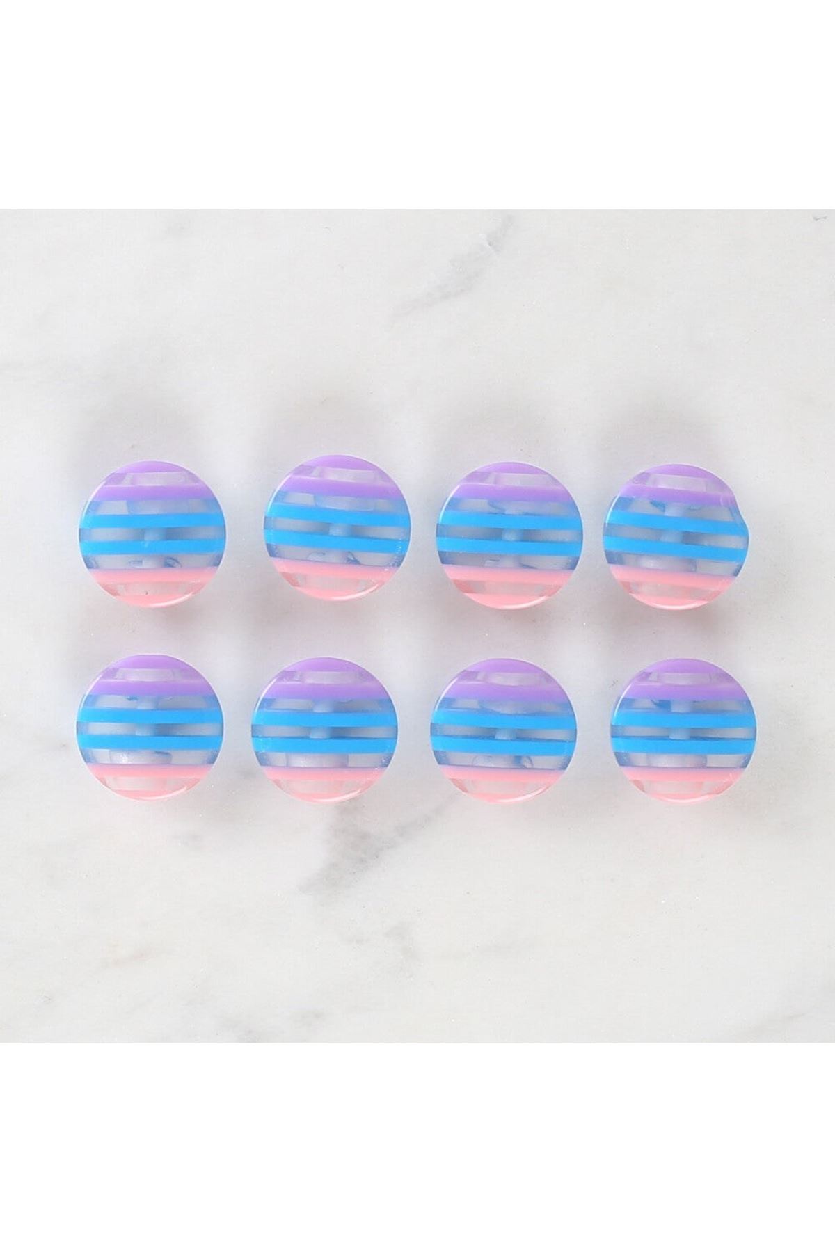 Loren Crafts 8'li Desenli Düğme - 1091