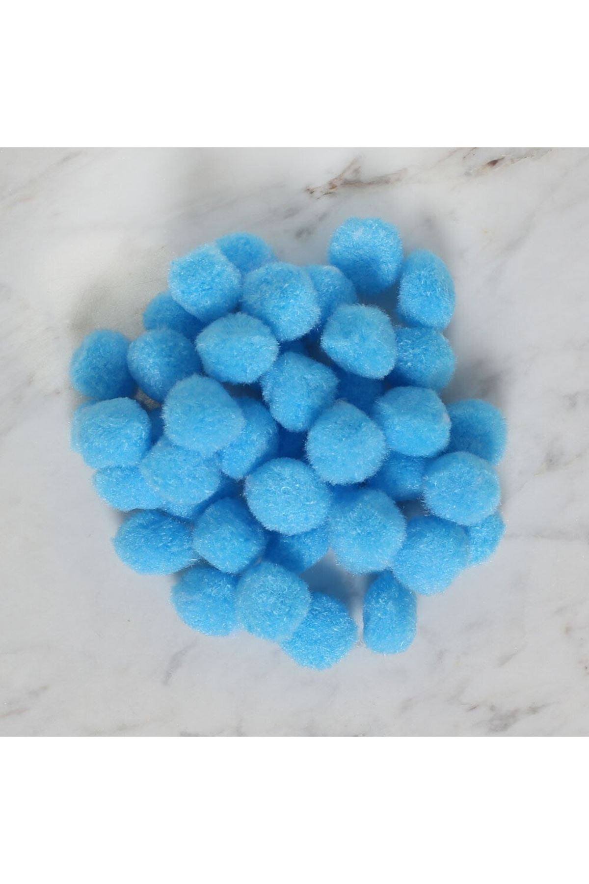 LOREN CRAFTS 2 CM 100 ADET MAVİ PONPON