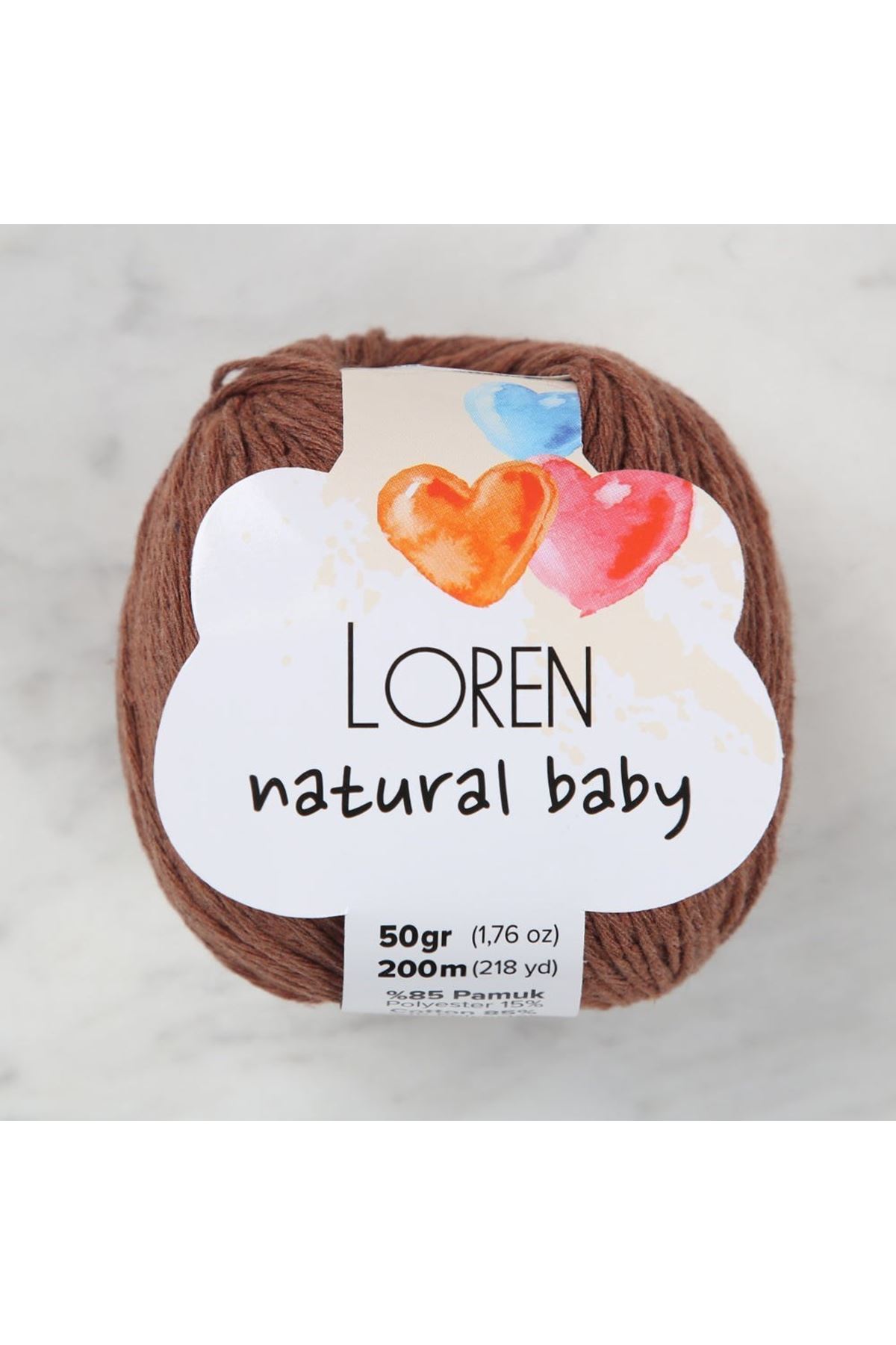 Loren Natural Baby Tarçın El Örgü İpi - R072