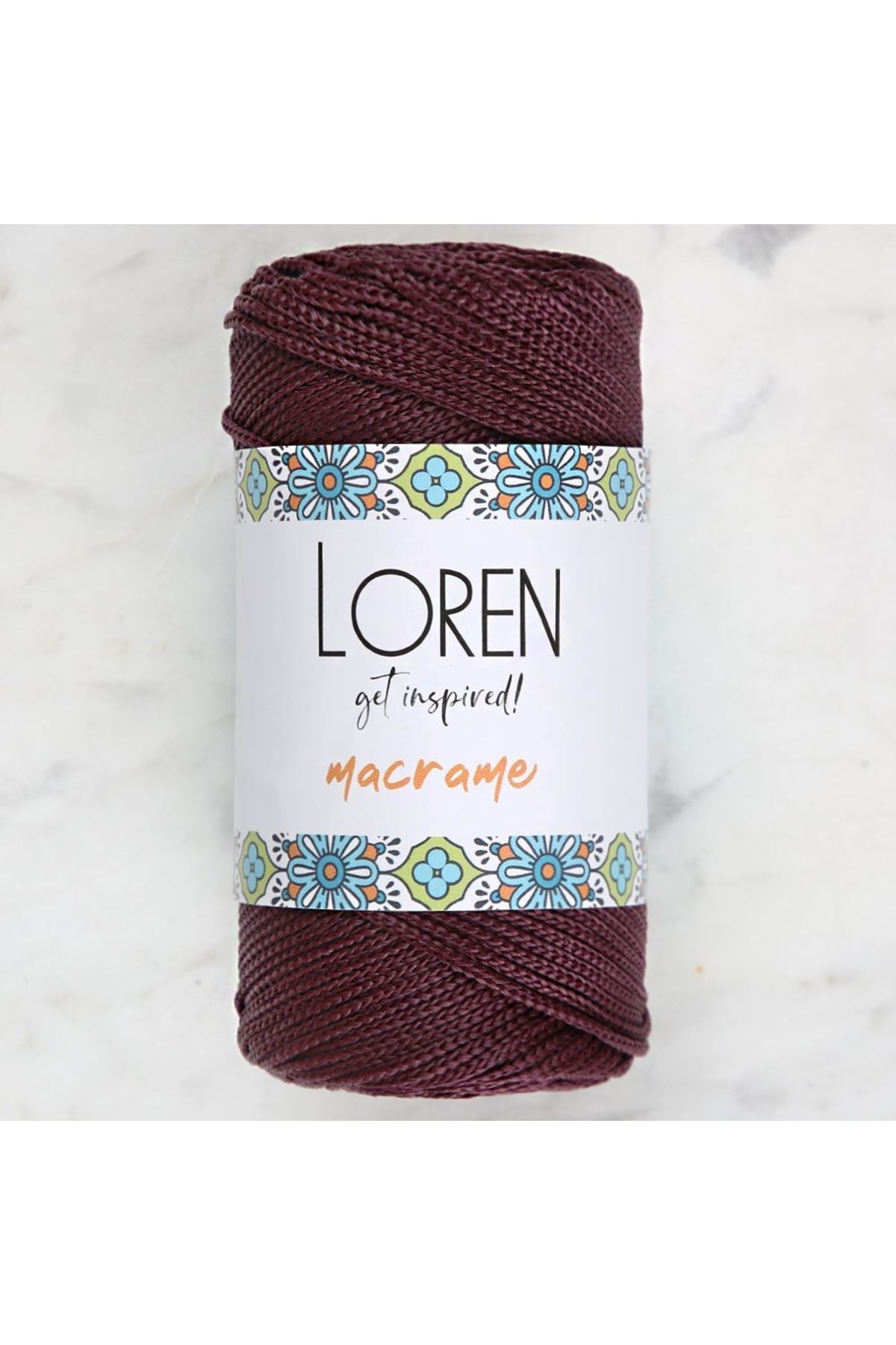 Loren Macrame Koyu Bordo El Örgü İpi - RM115