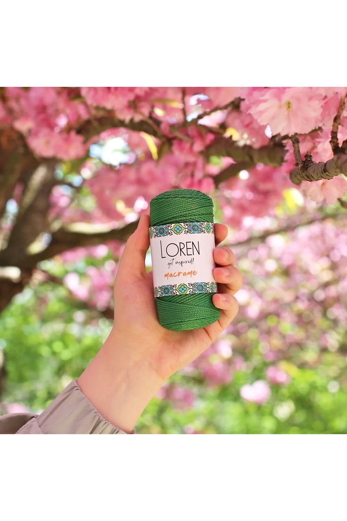 Loren Macrame Koyu Bordo El Örgü İpi - RM115