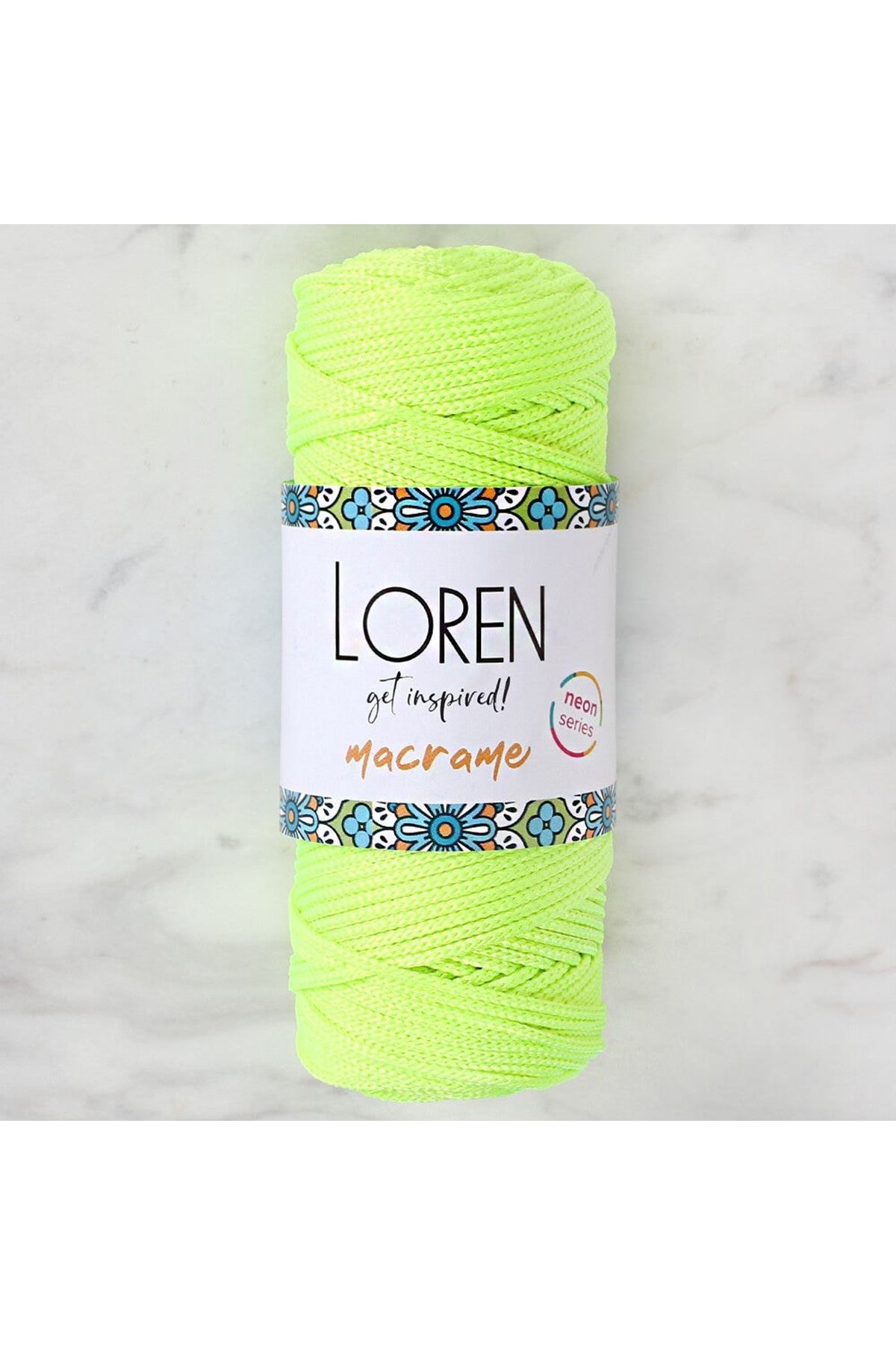 Loren Macrame Neon Sarı El Örgü İpi - L114
