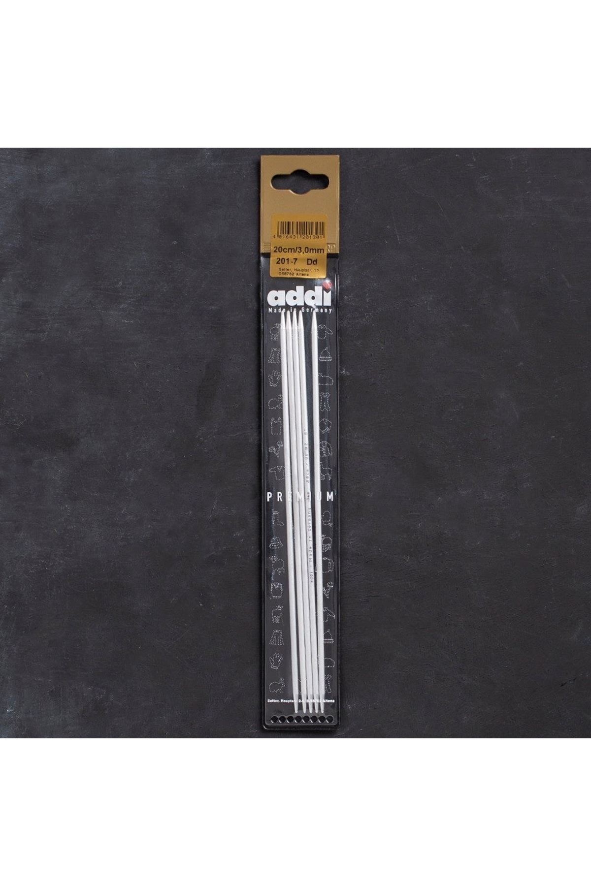 Addi 3mm 20cm 5 li Çorap Şişi 201-7