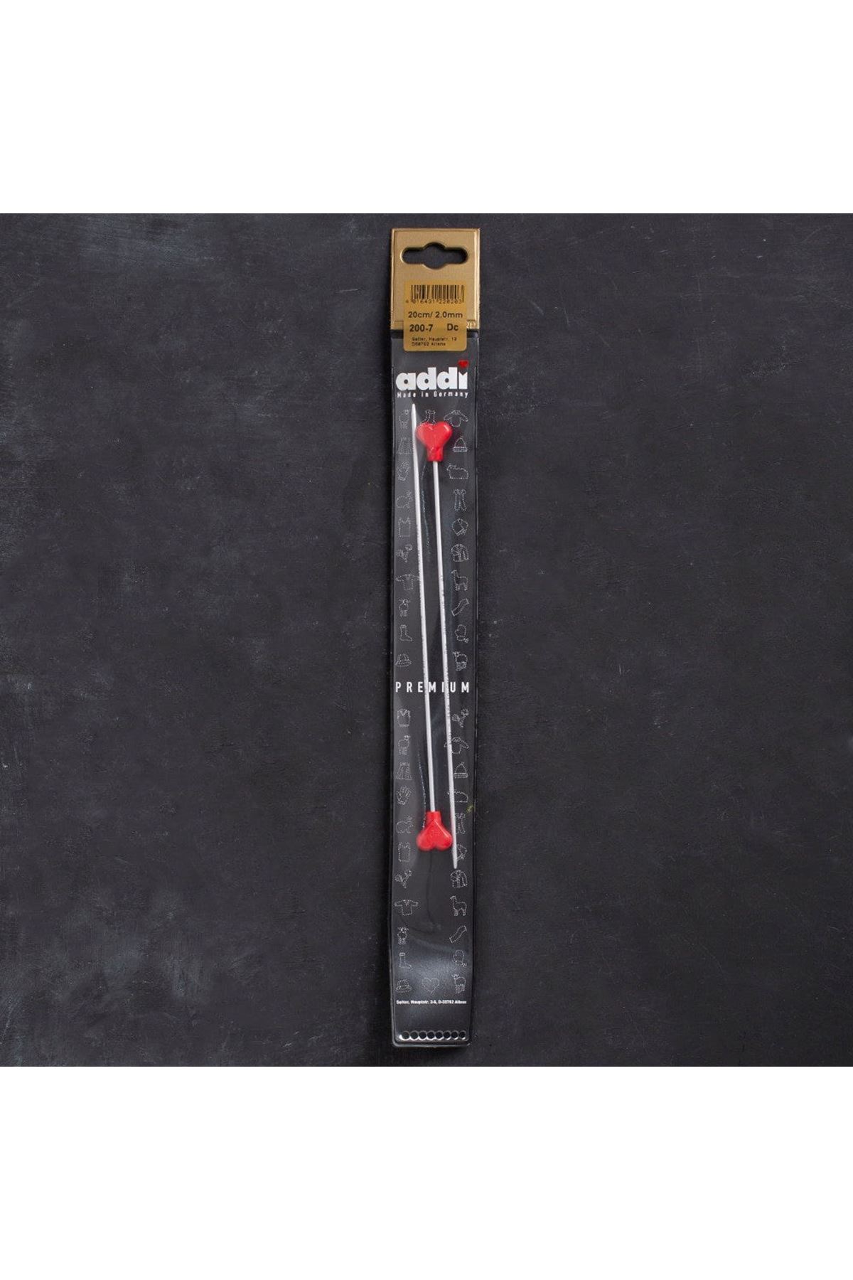 Addi Kalpli 2mm 20cm Klasik Alüminyum Örgü Şişi -