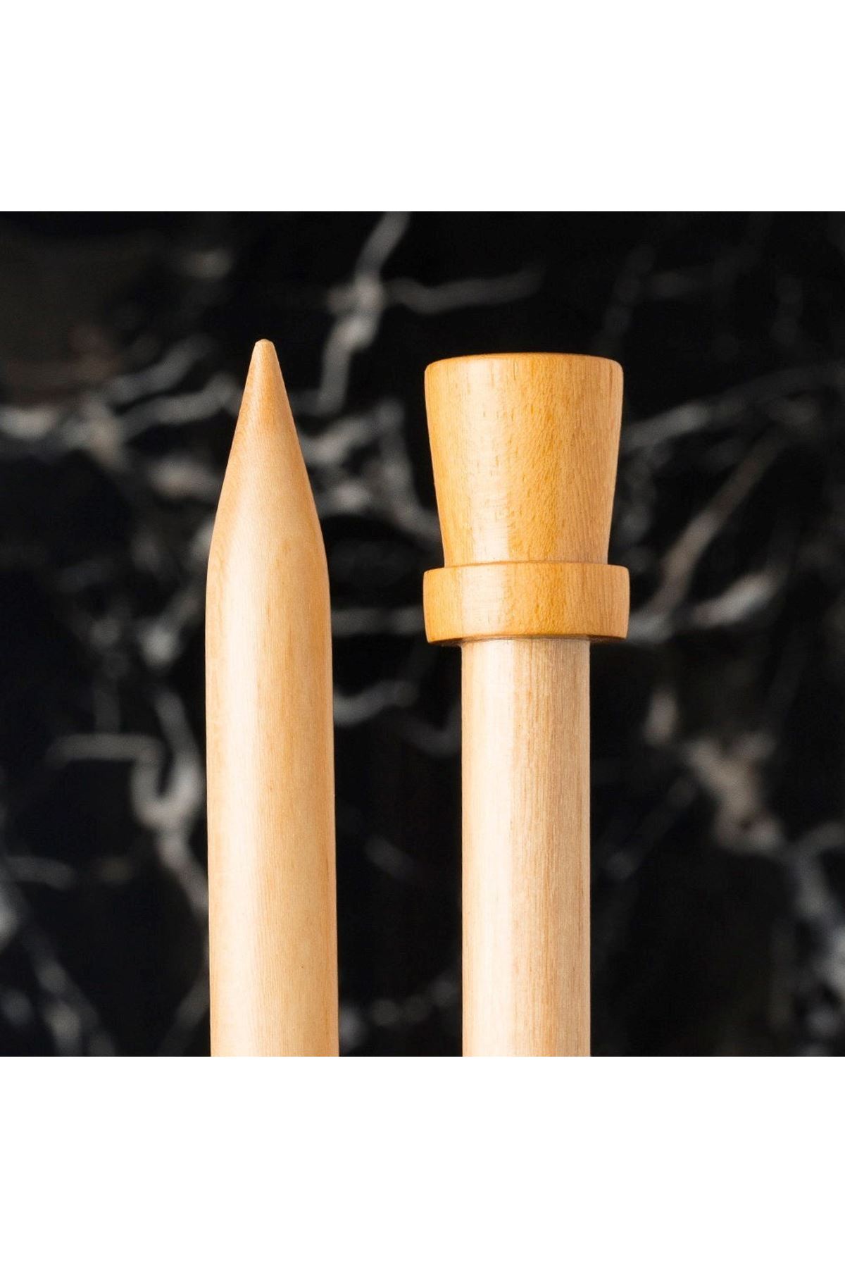 La Mia Whitewood 12 mm 36 cm Ahşap Örgü Şişi