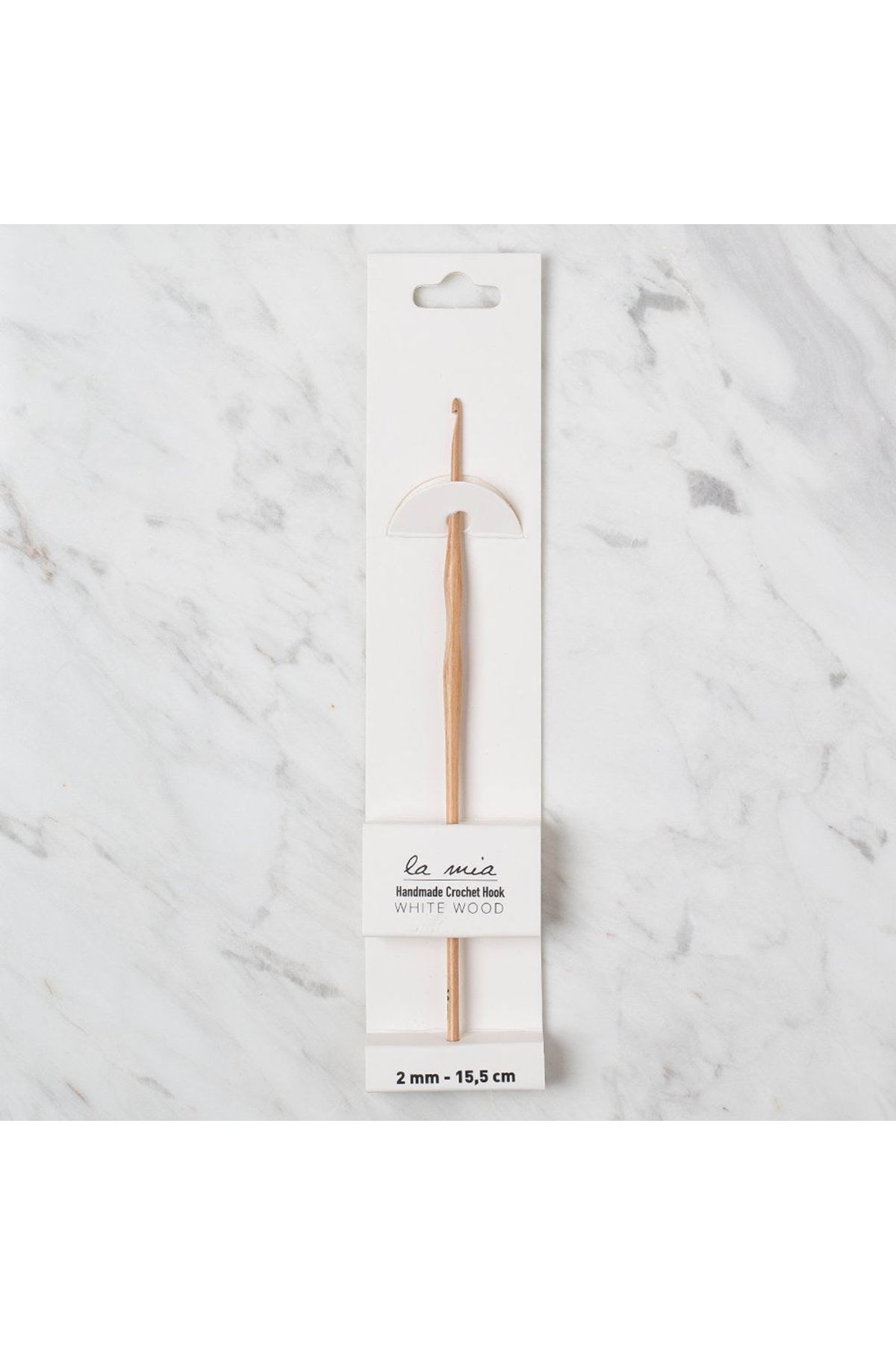 La Mia Whitewood 2 mm 15.5 cm Ahşap Yün Tığ