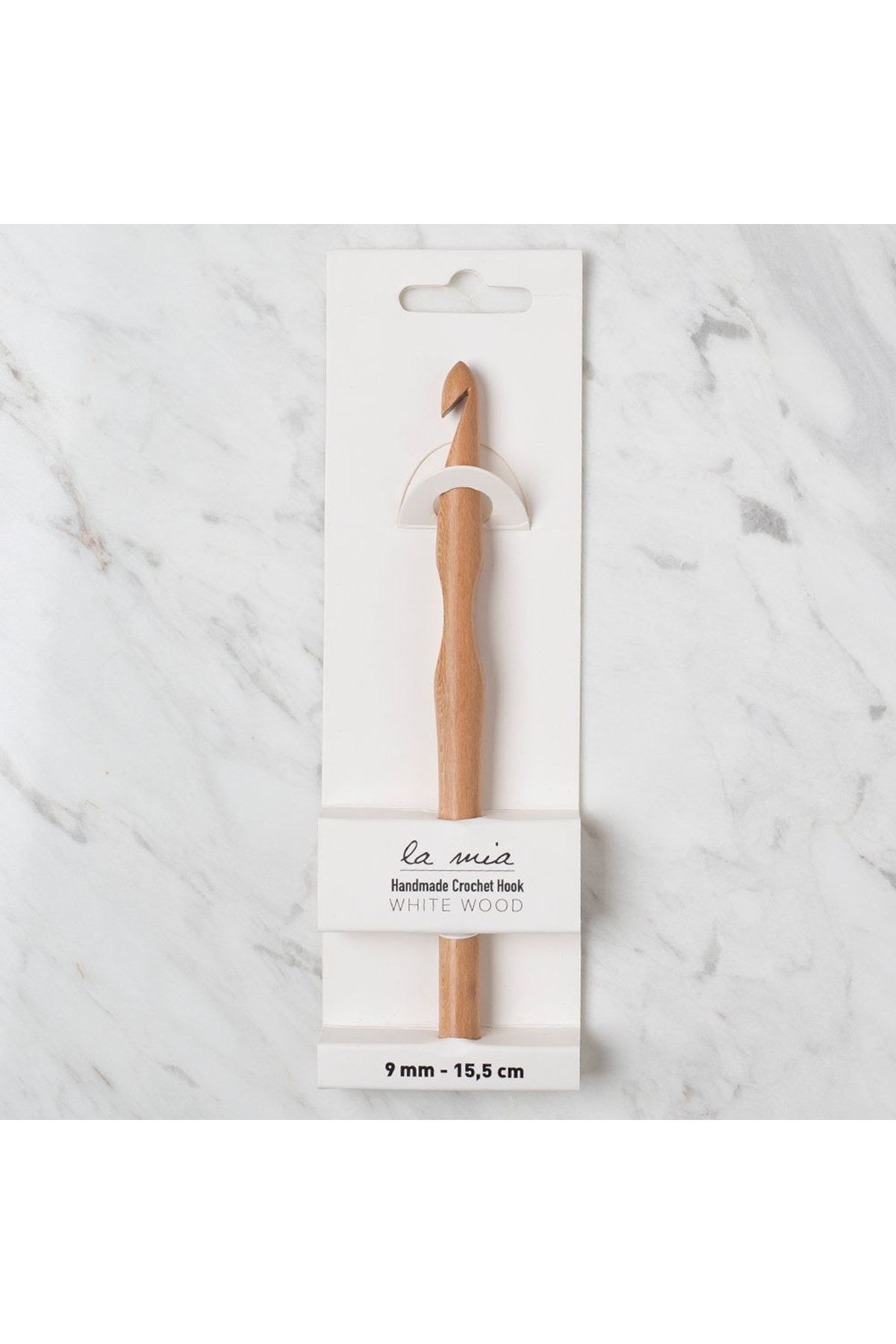 La Mia Whitewood 9 mm 15.5 cm Ahşap Yün Tığ