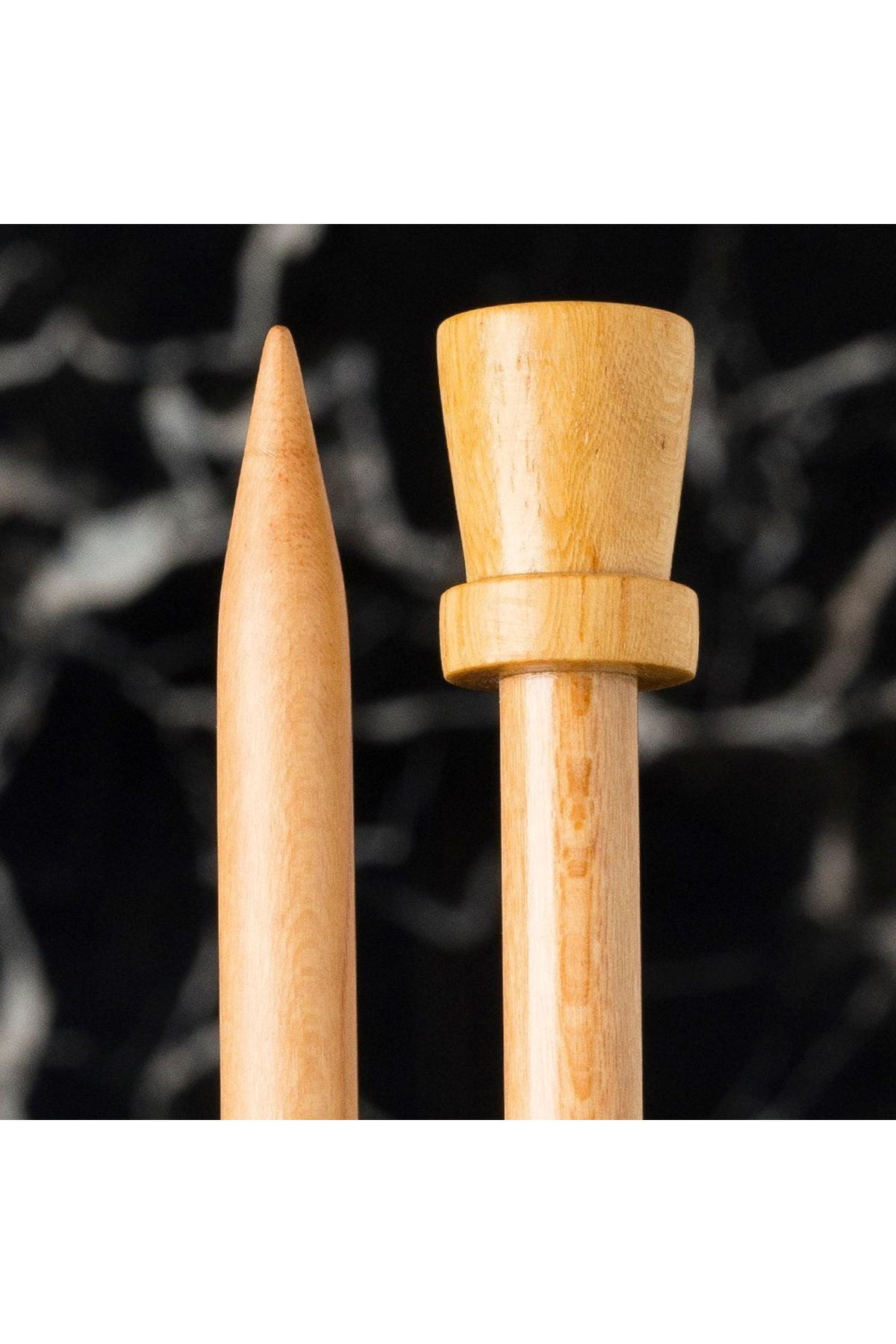 La Mia Whitewood 9 mm 36 cm Ahşap Örgü Şişi
