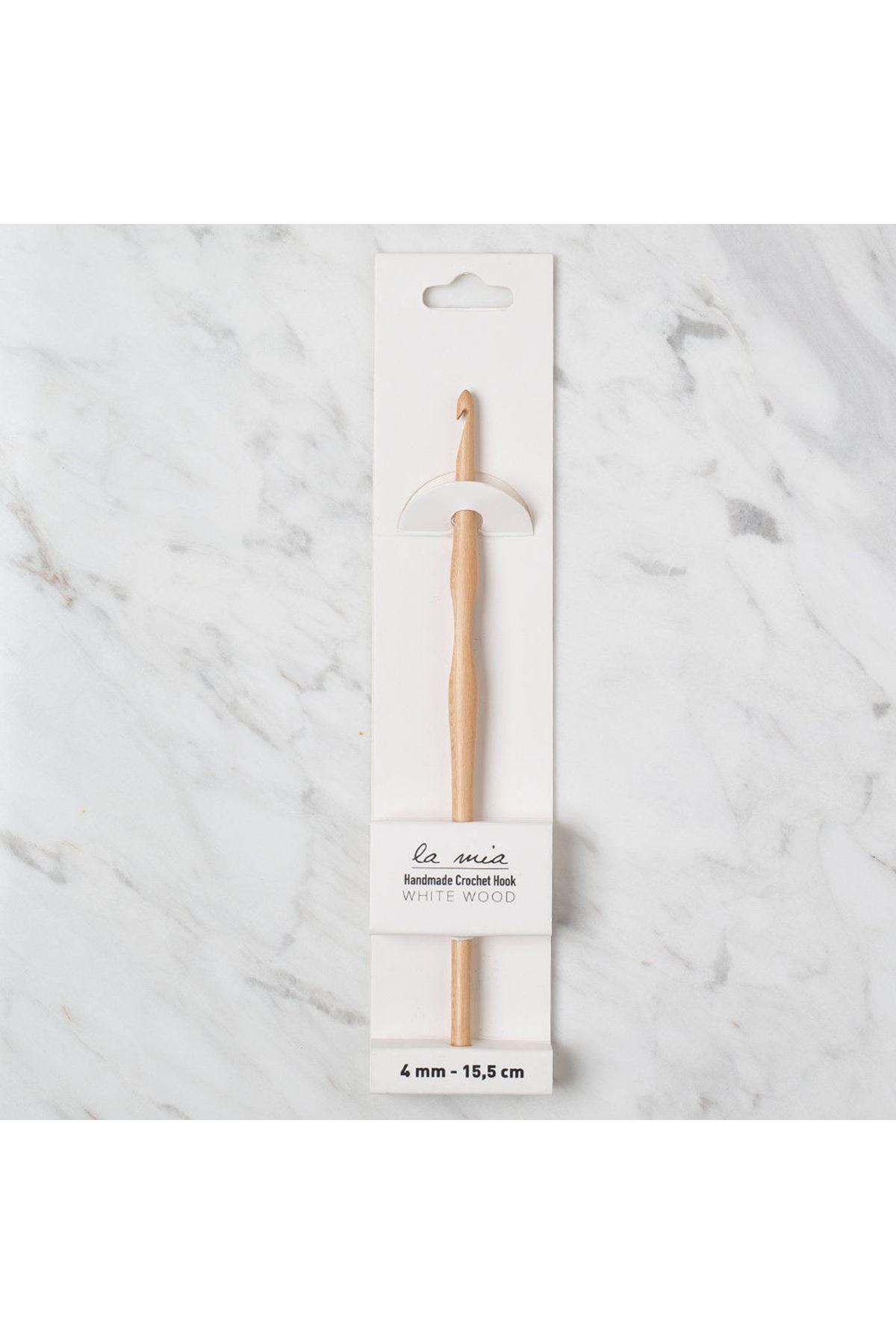 La Mia Whitewood 4 mm 15.5 cm Ahşap Yün Tığ