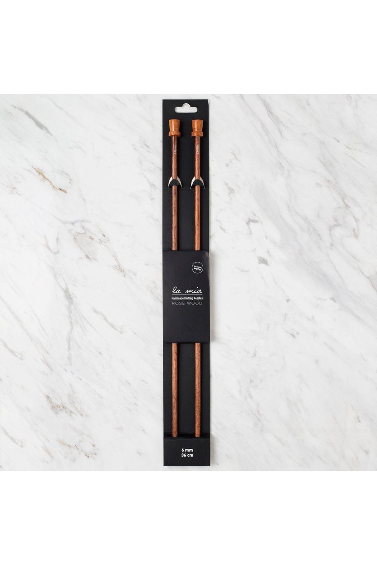 La Mia Rosewood 6 mm 36 cm Ahşap Örgü Şişi