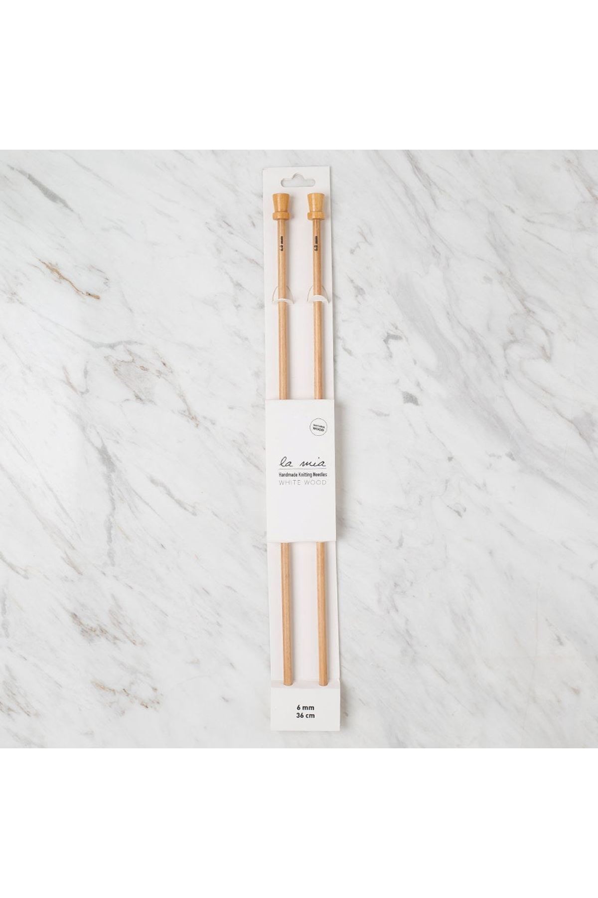 La Mia Whitewood 6 mm 36 cm Ahşap Örgü Şişi