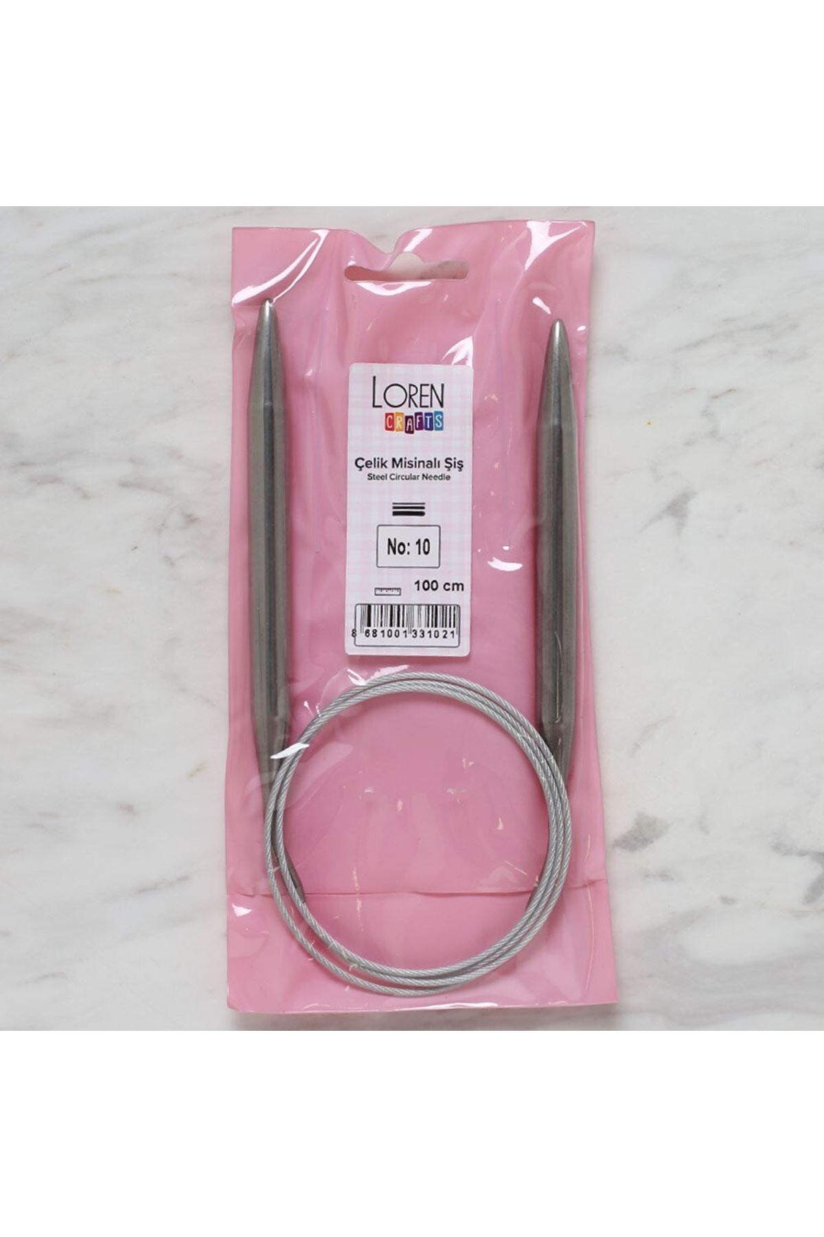 Loren Crafts 10 mm Çelik Misinalı Şiş 100 cm