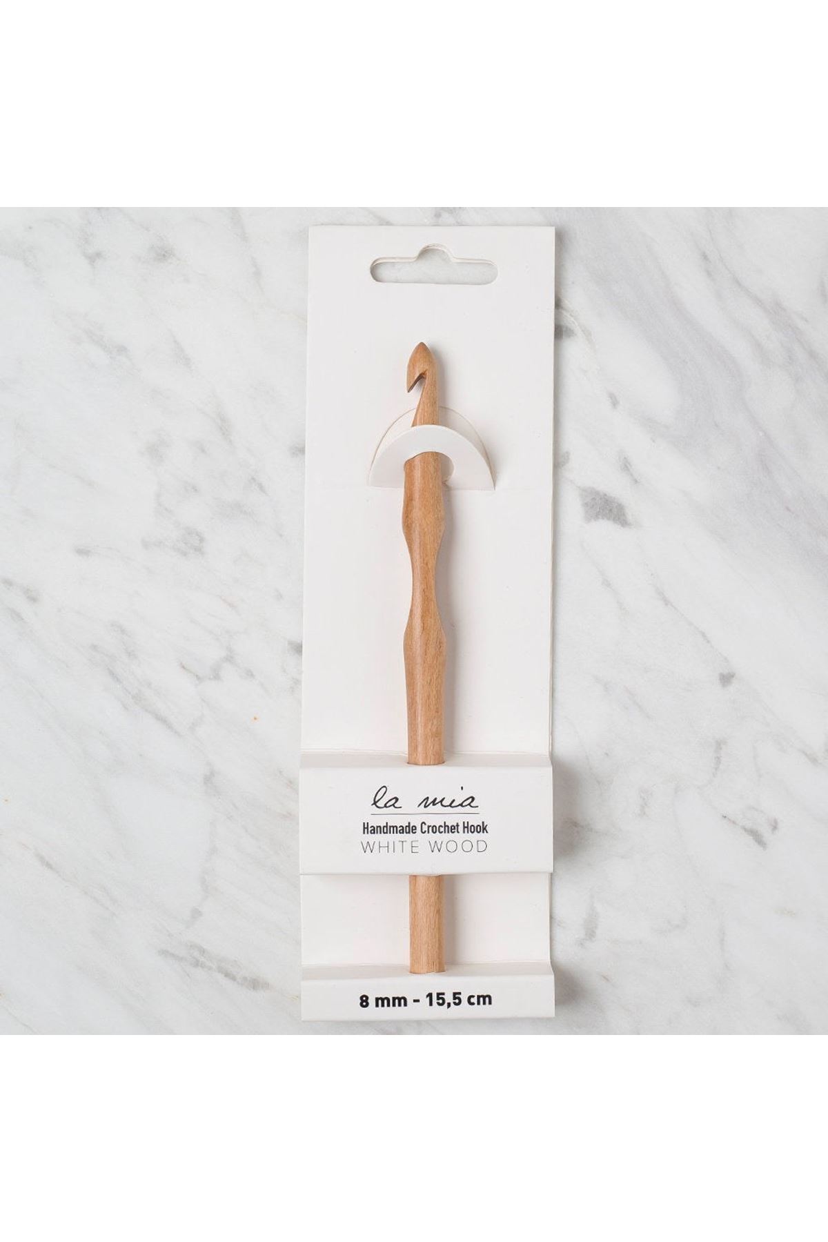 La Mia Whitewood 8 mm 15.5 cm Ahşap Yün Tığ