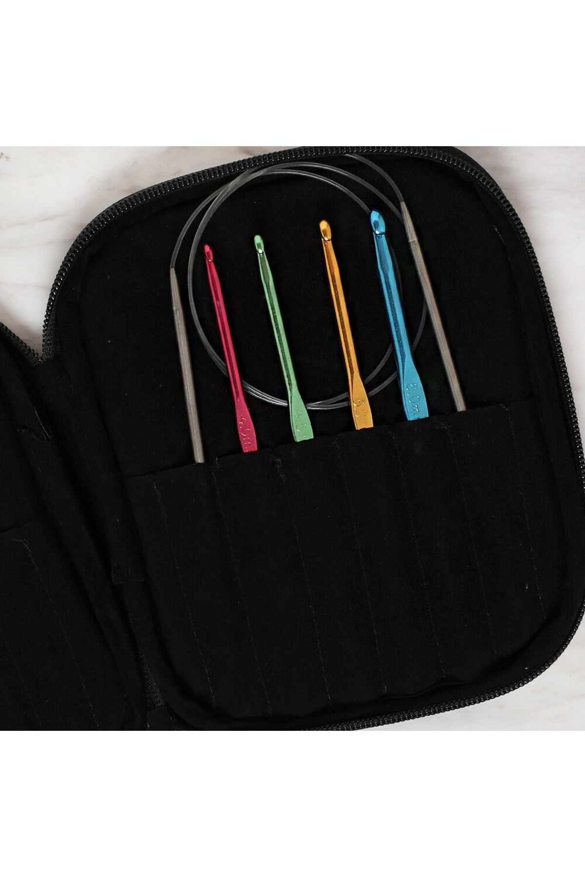 Loren Çantalı Tığ ve Örgü Aksesuarları Seti