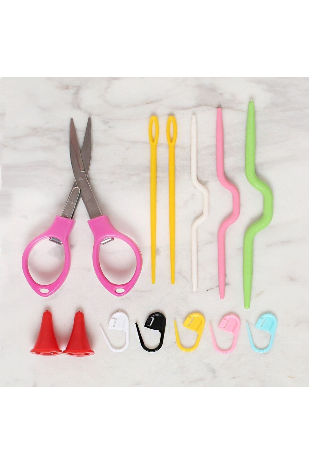 Loren Çantalı Tığ ve Örgü Aksesuarları Seti