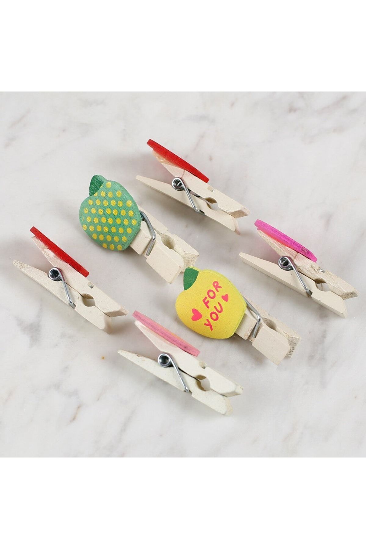 Loren Dekoratif Elma Desenli Mandal 6'lı