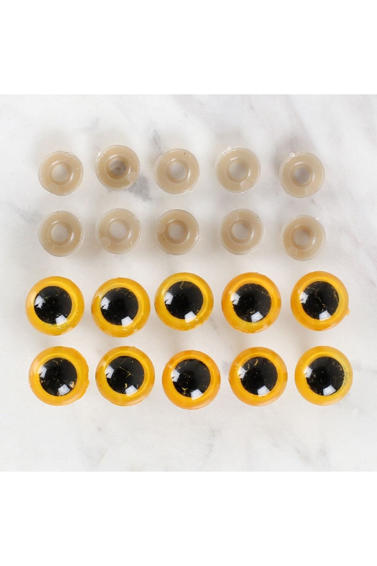 Loren 14 mm Sarı 5 Çift Amigurumi Göz