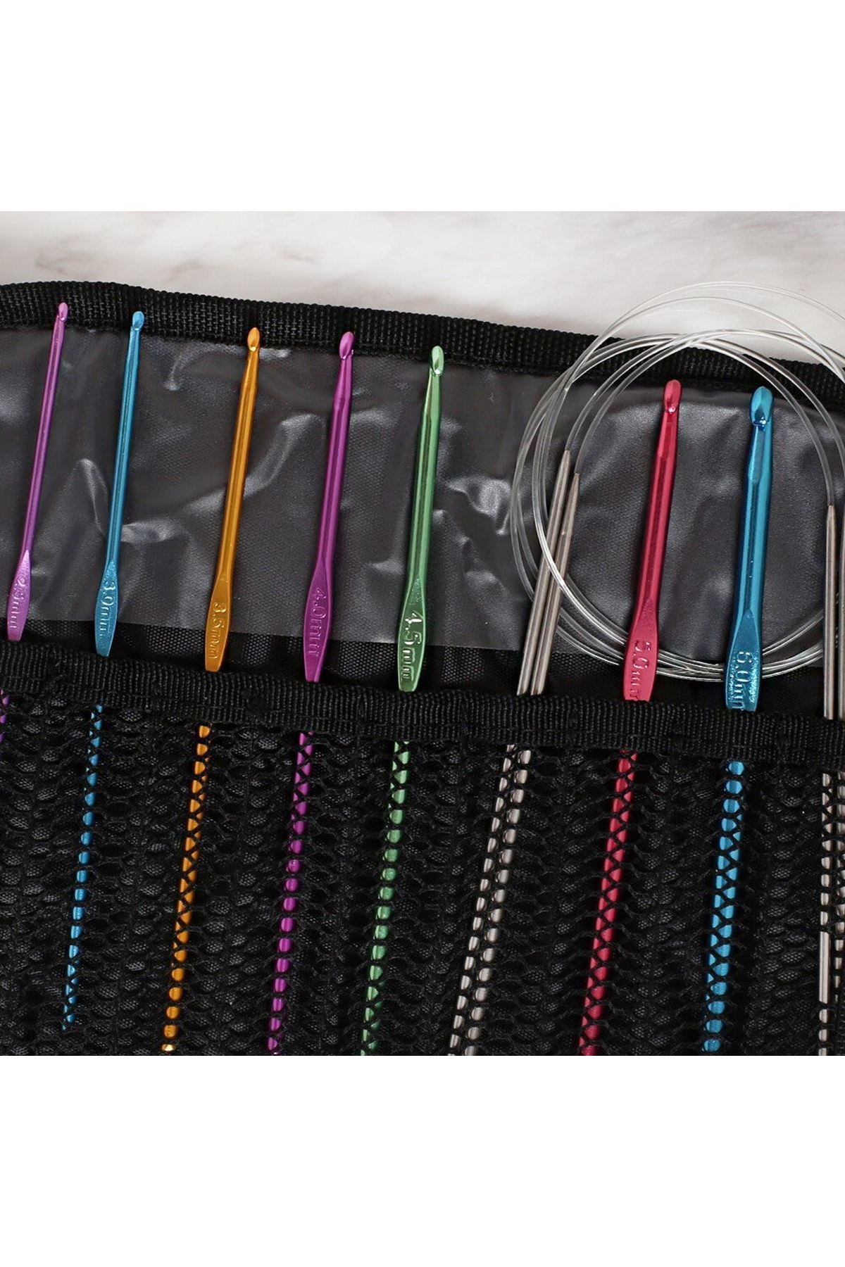 Loren Çantalı Tığ ve Örgü Aksesuarları Seti