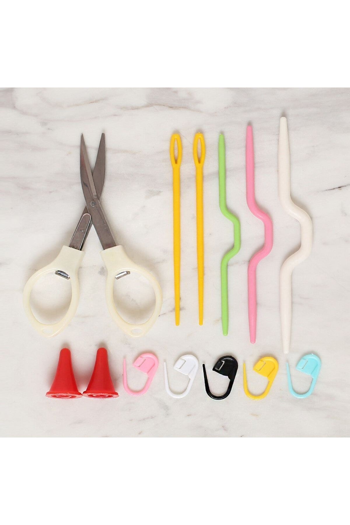 Loren Çantalı Tığ ve Örgü Aksesuarları Seti