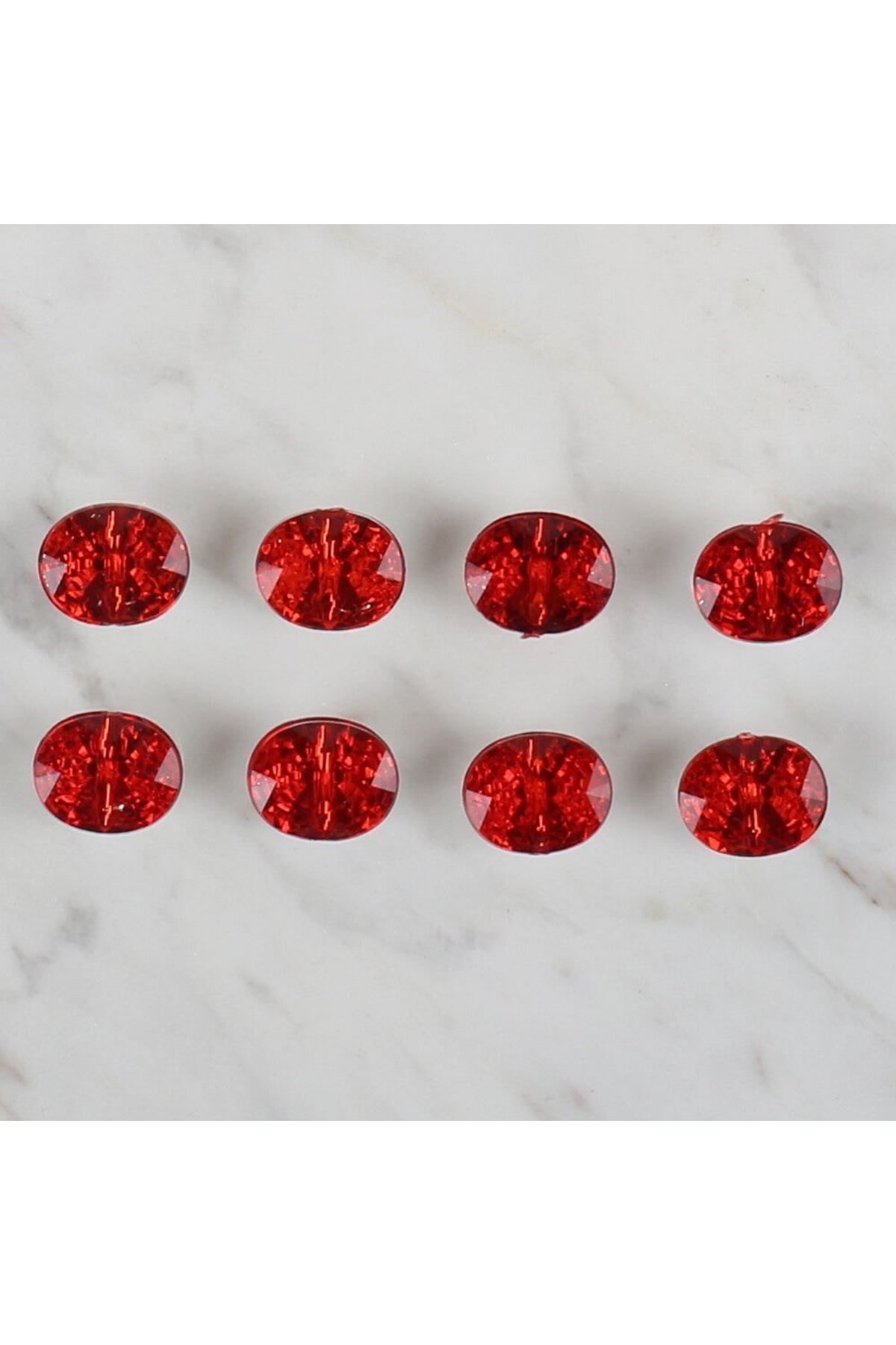 Loren Crafts kırmızı 8 li düğme - 240