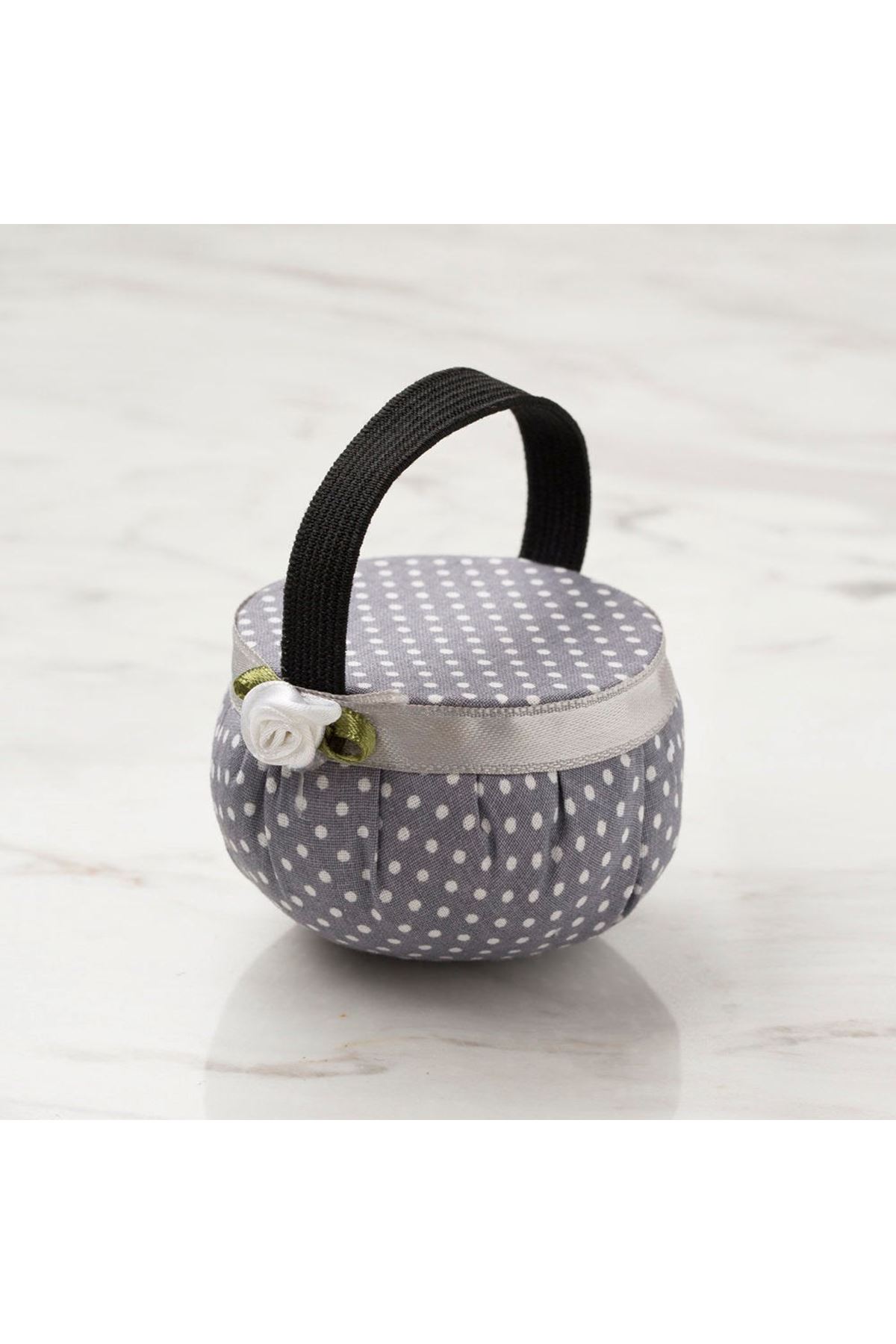 Loren Kola Takılabilir Gri beyaz İğnedanlık