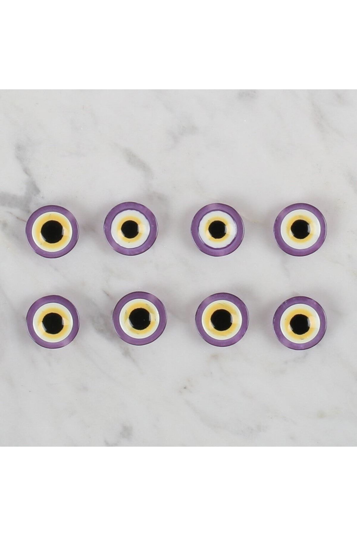 Loren Crafts mor 8 li nazar boncuğu düğme - 169