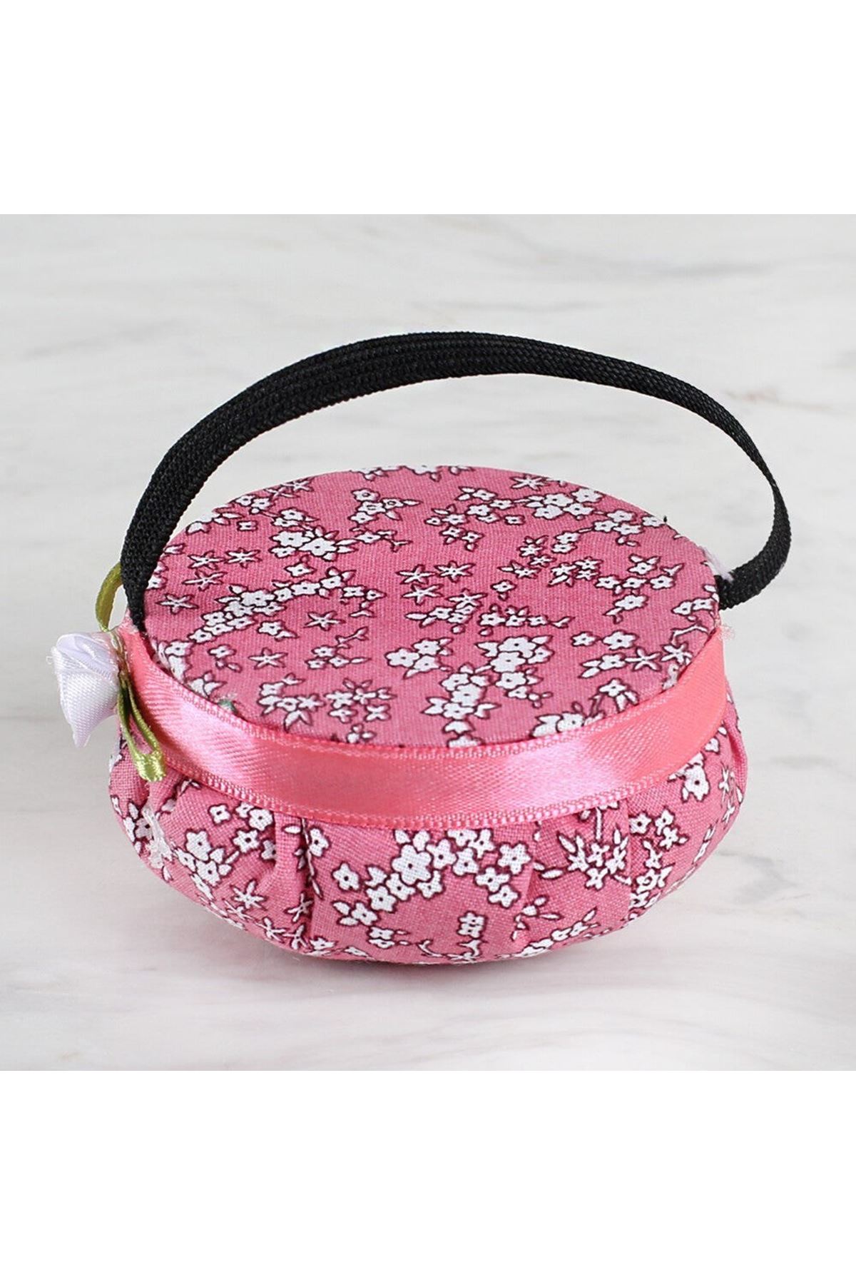 Loren Kola Takılabilir İğnedenlik koyu pembe çiçek