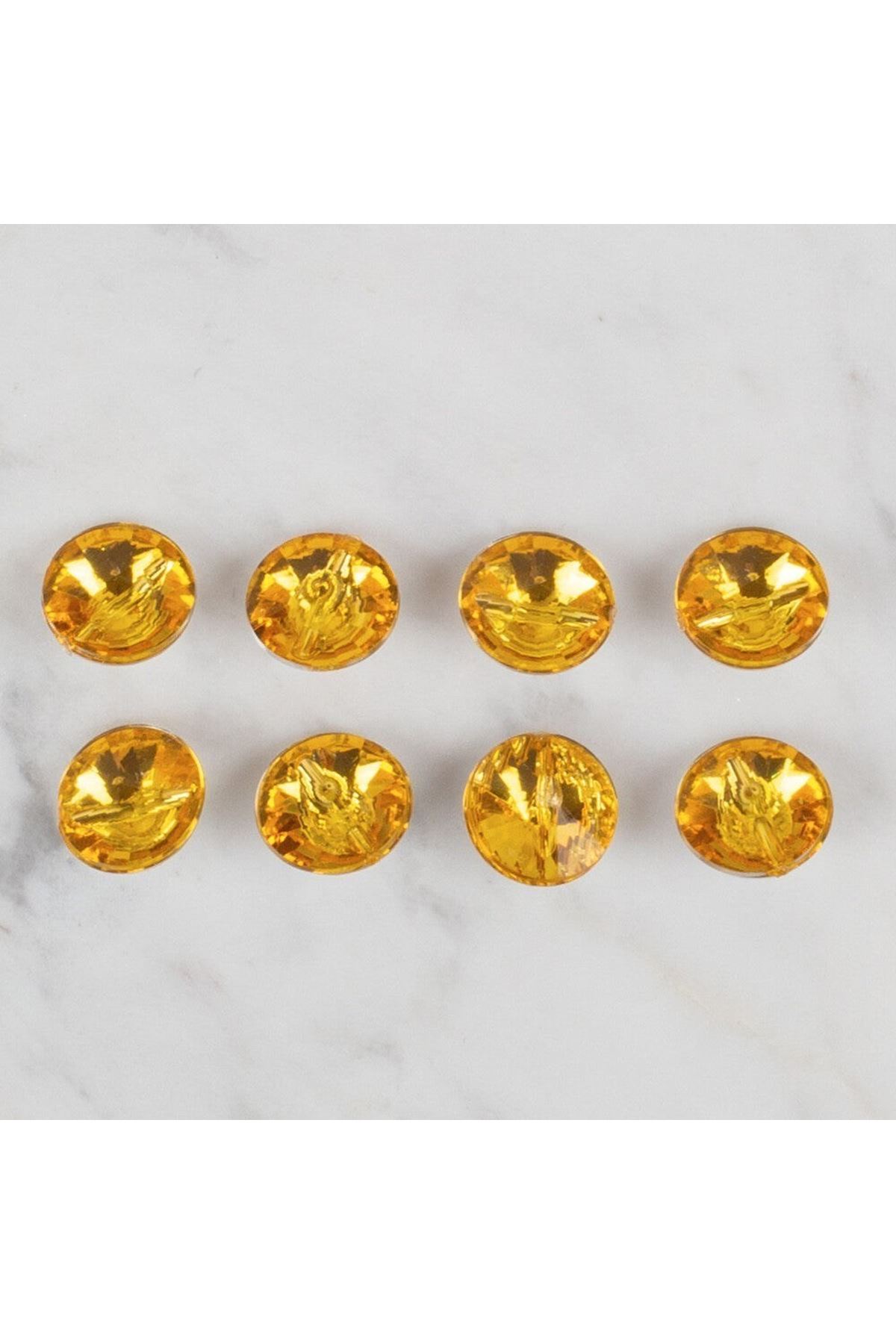 Loren Crafts hardal sarısı 8 li düğme - 206