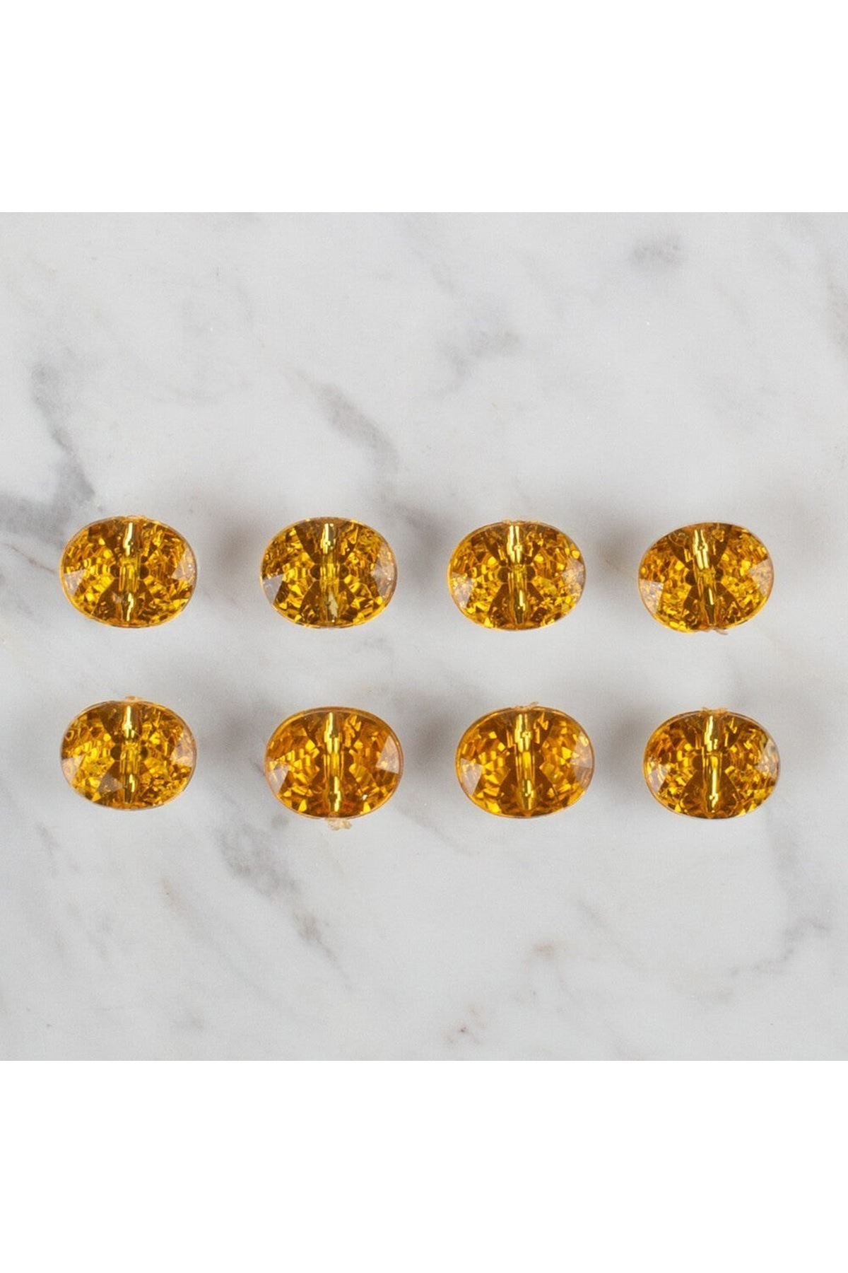 Loren Crafts hardal sarısı 8 li düğme - 242