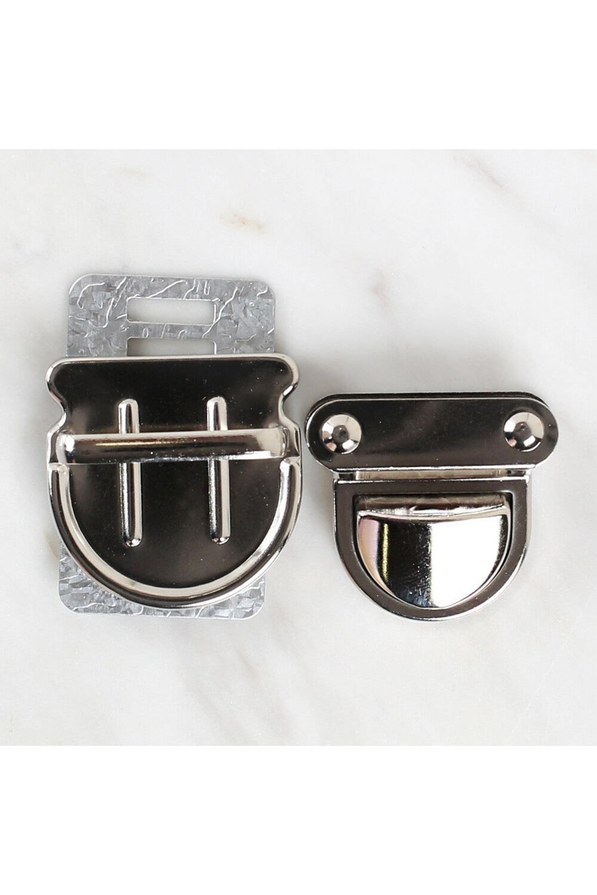 Loren Metal Çanta Kilidi Gümüş