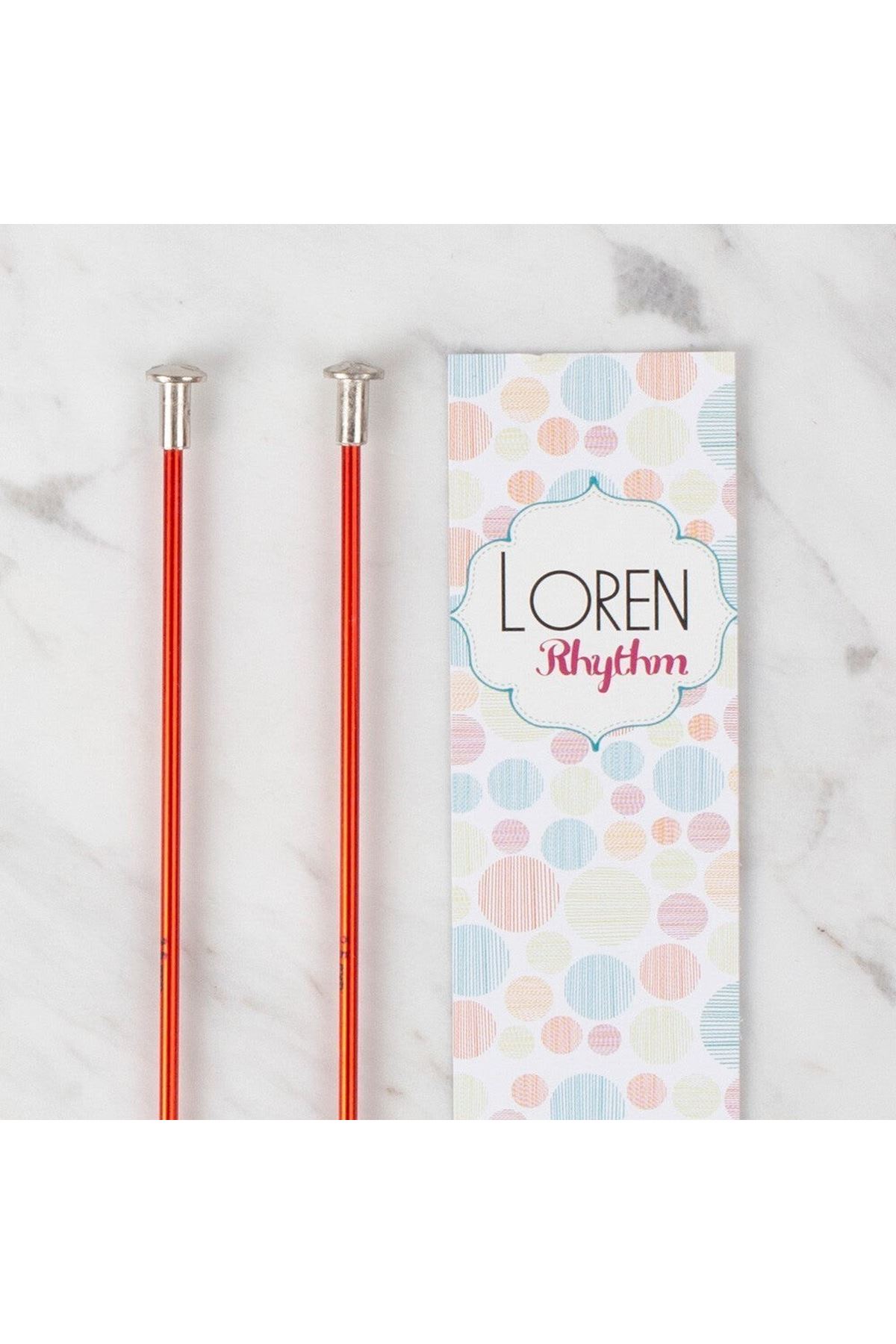 Loren Rythm 2,5mm Kırmızı Renkli Metal Örgü Şişi