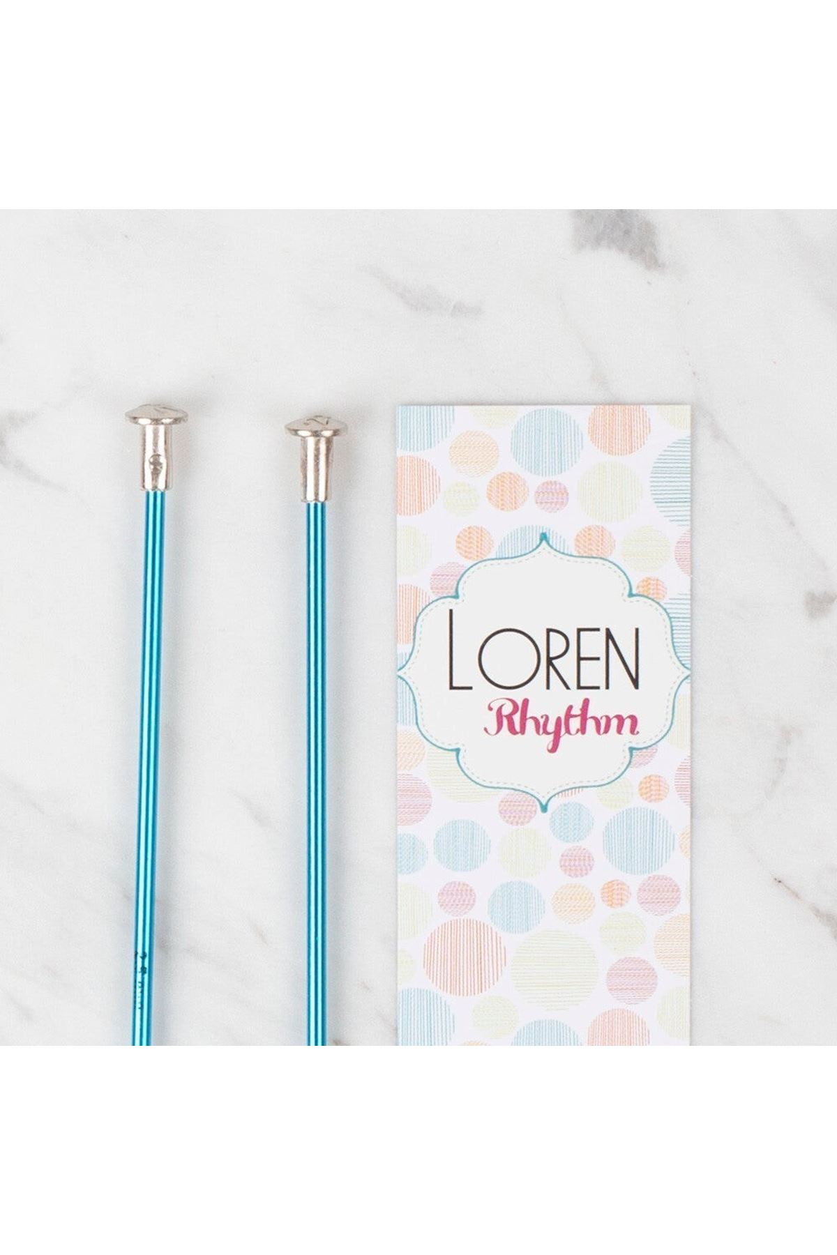 Loren Rythm 2,5mm Mavi Renkli Metal Örgü Şişi