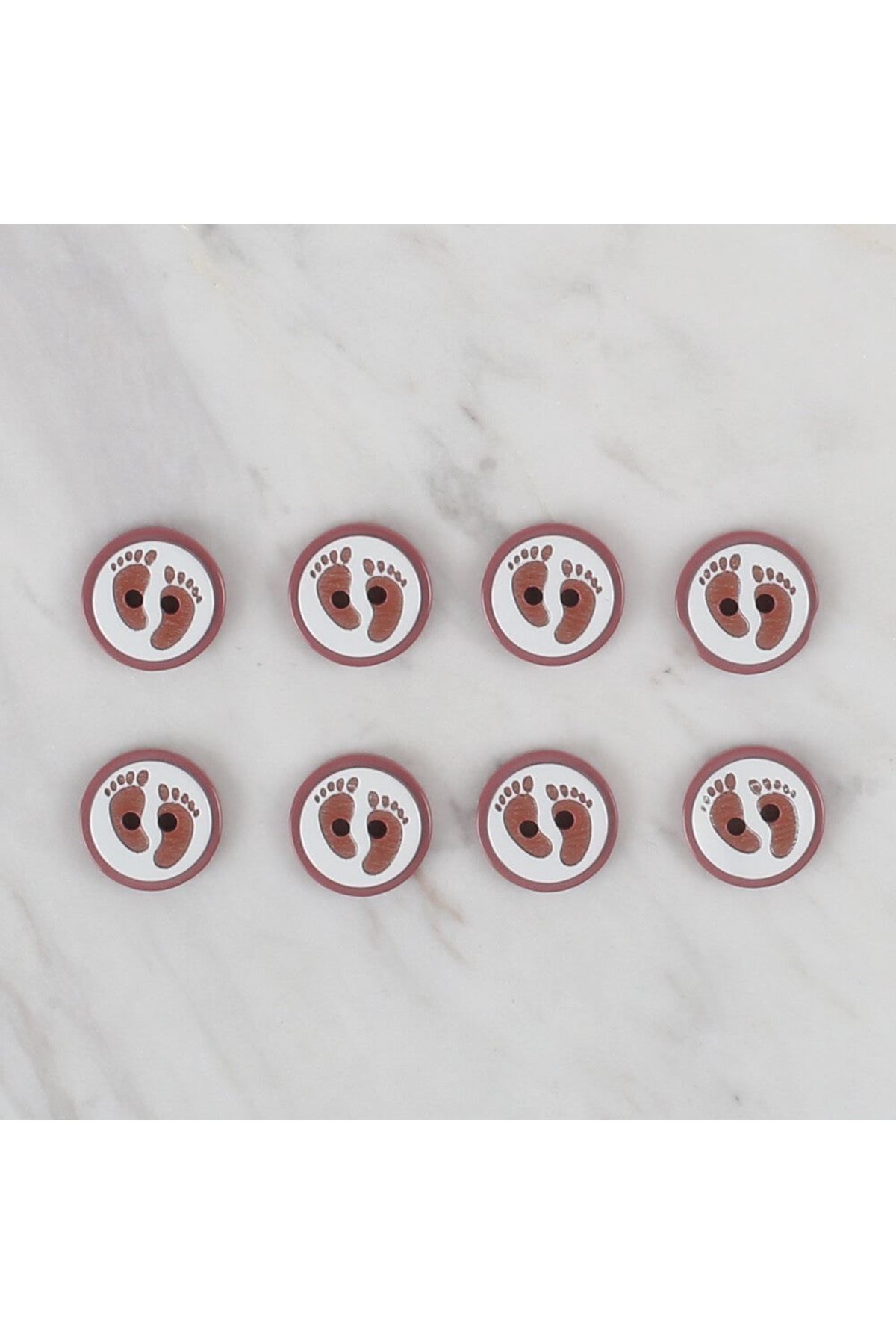 Loren Crafts vişne çürüğü 8 li ayak izi düğme - 43