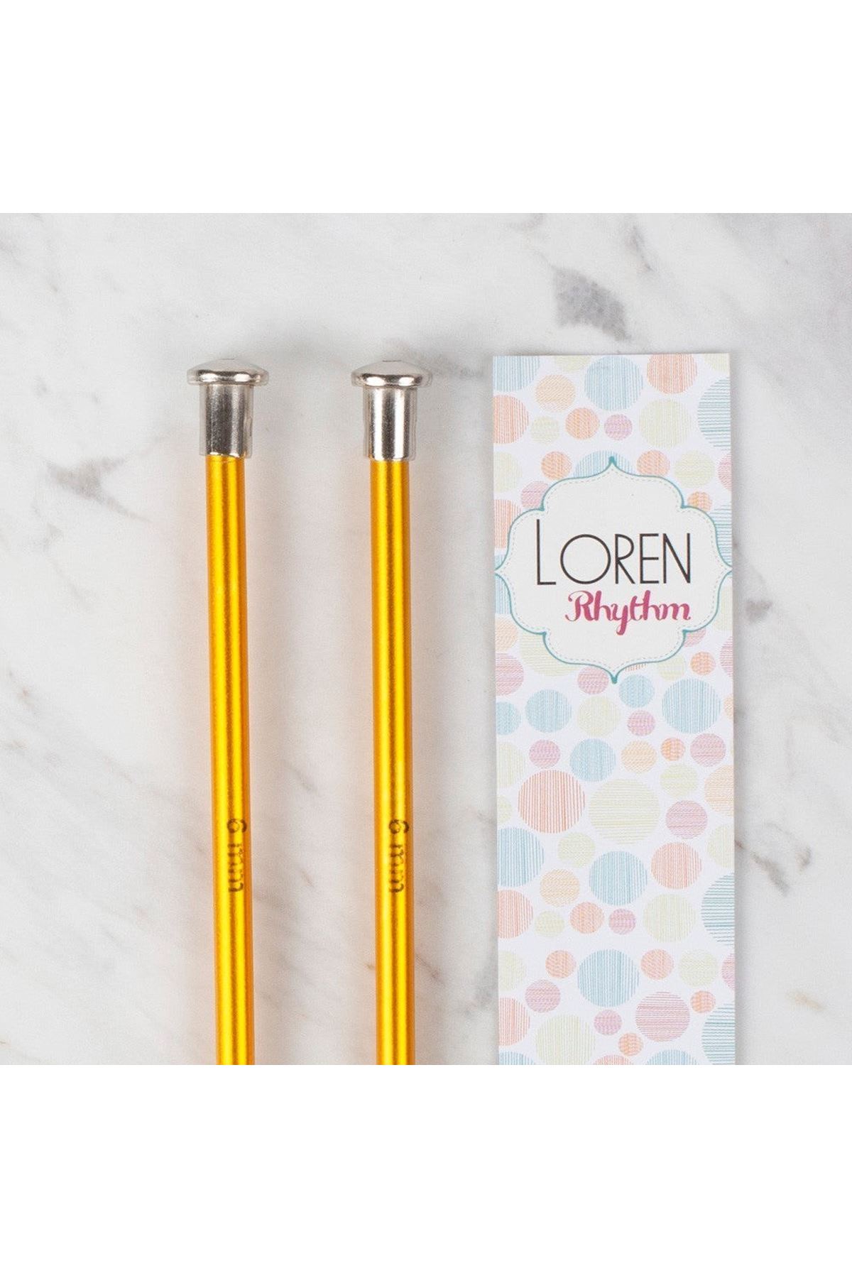 Loren Rythm 6mm Sarı Renkli Metal Örgü Şişi