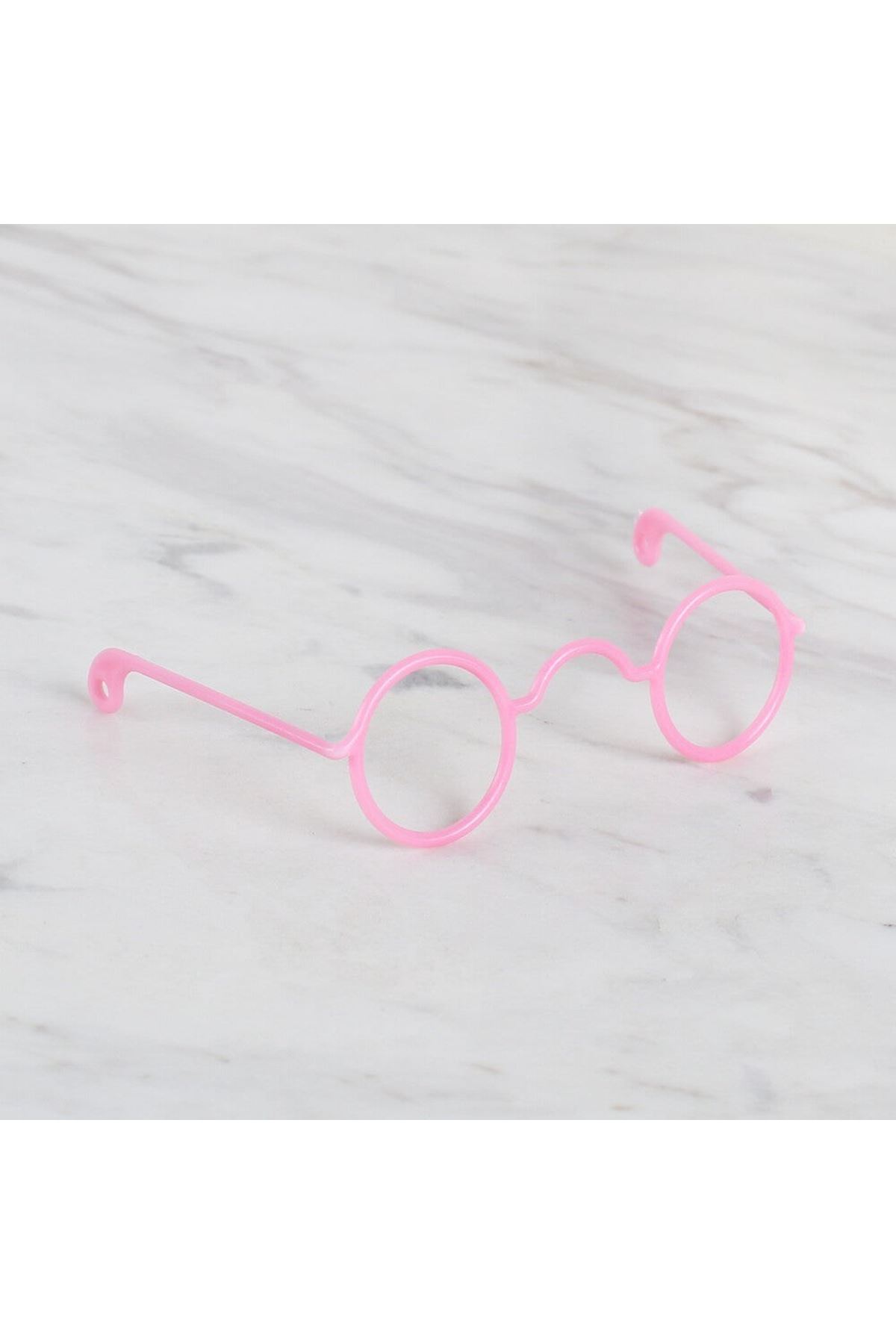 Loren Plastik Amigurumi Gözlük Pembe