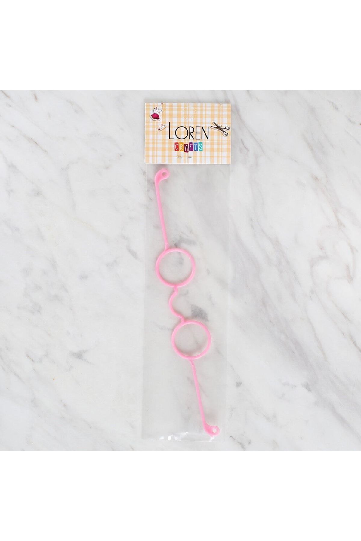 Loren Plastik Amigurumi Gözlük Pembe