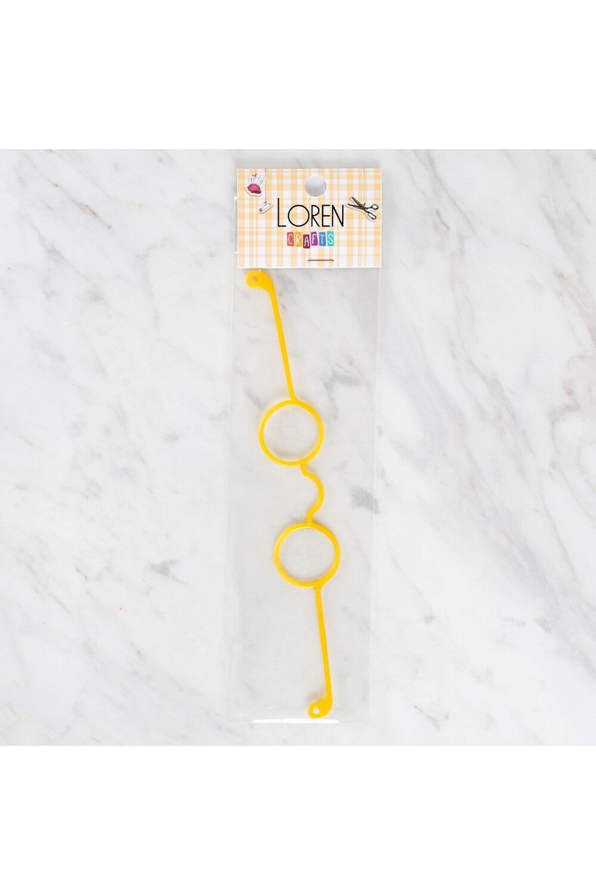 Loren Plastik Amigurumi Gözlük Sarı