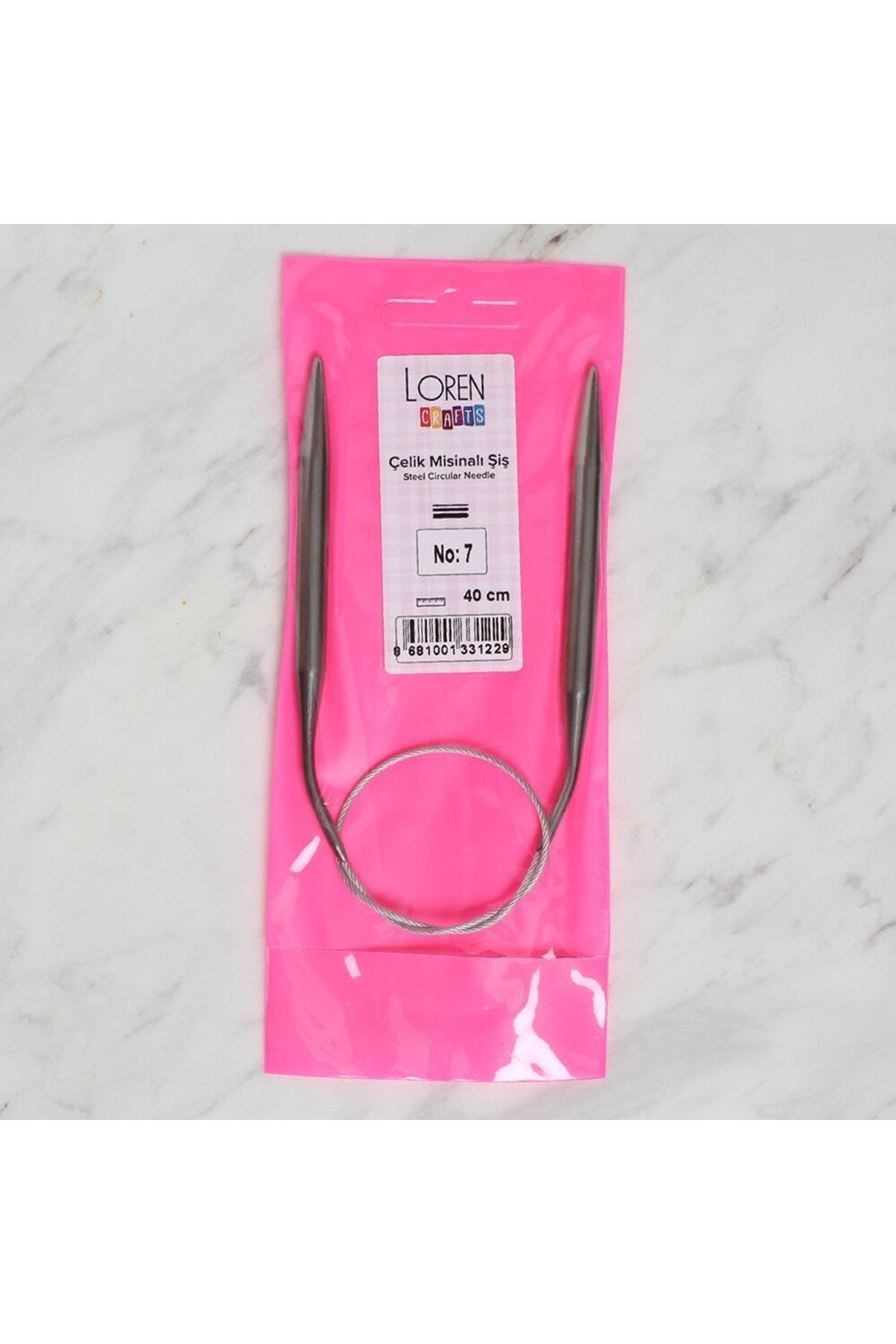 LOREN CRAFTS 7 MM ÇELİK MİSİNALI ŞİŞ  40 CM